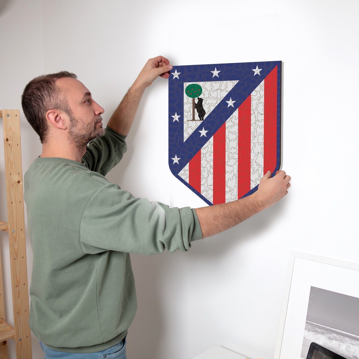 Atlético de Madrid® Logo - Holzpuzzle