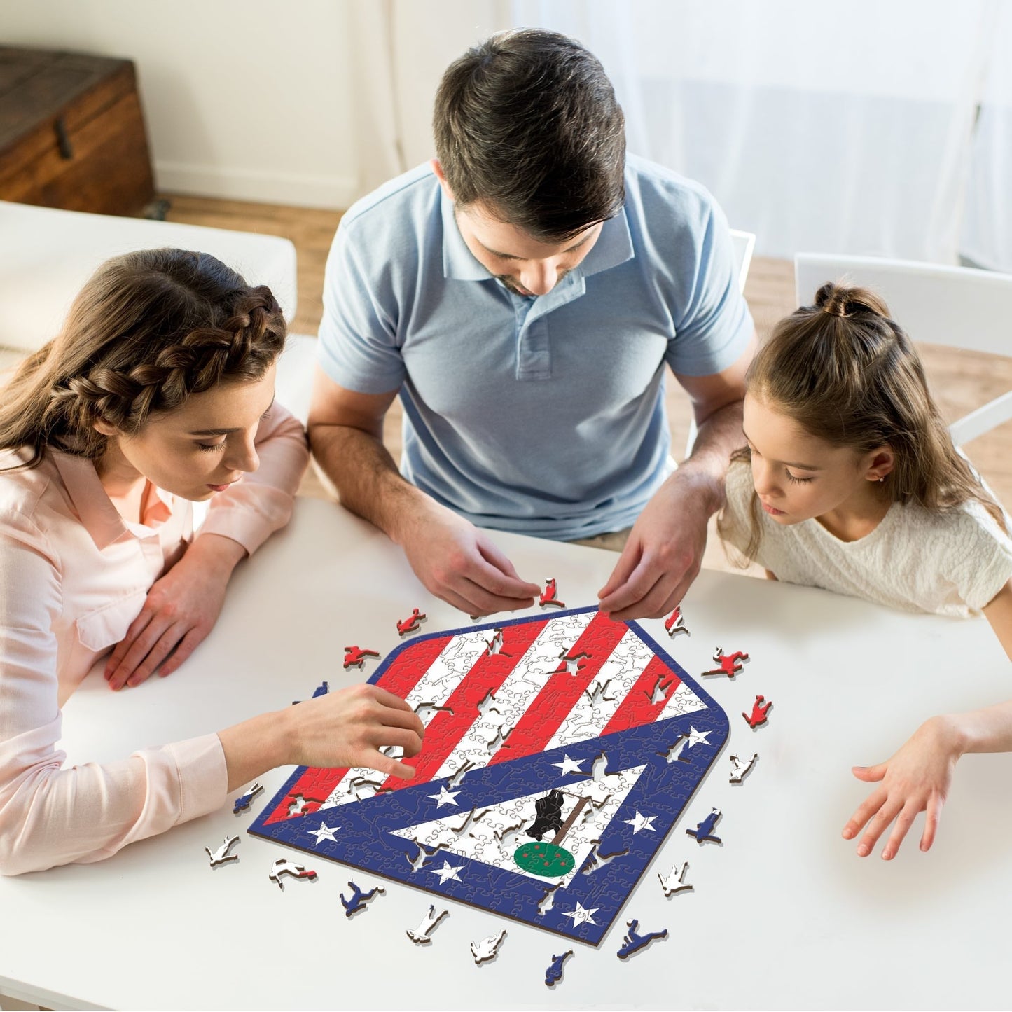 Atlético de Madrid® Logo - Holzpuzzle