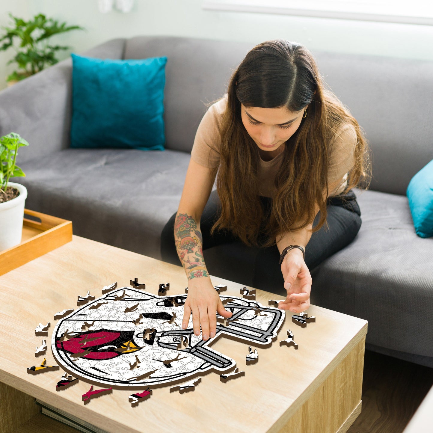 Arizona Cardinals™ Helm - Holzpuzzle