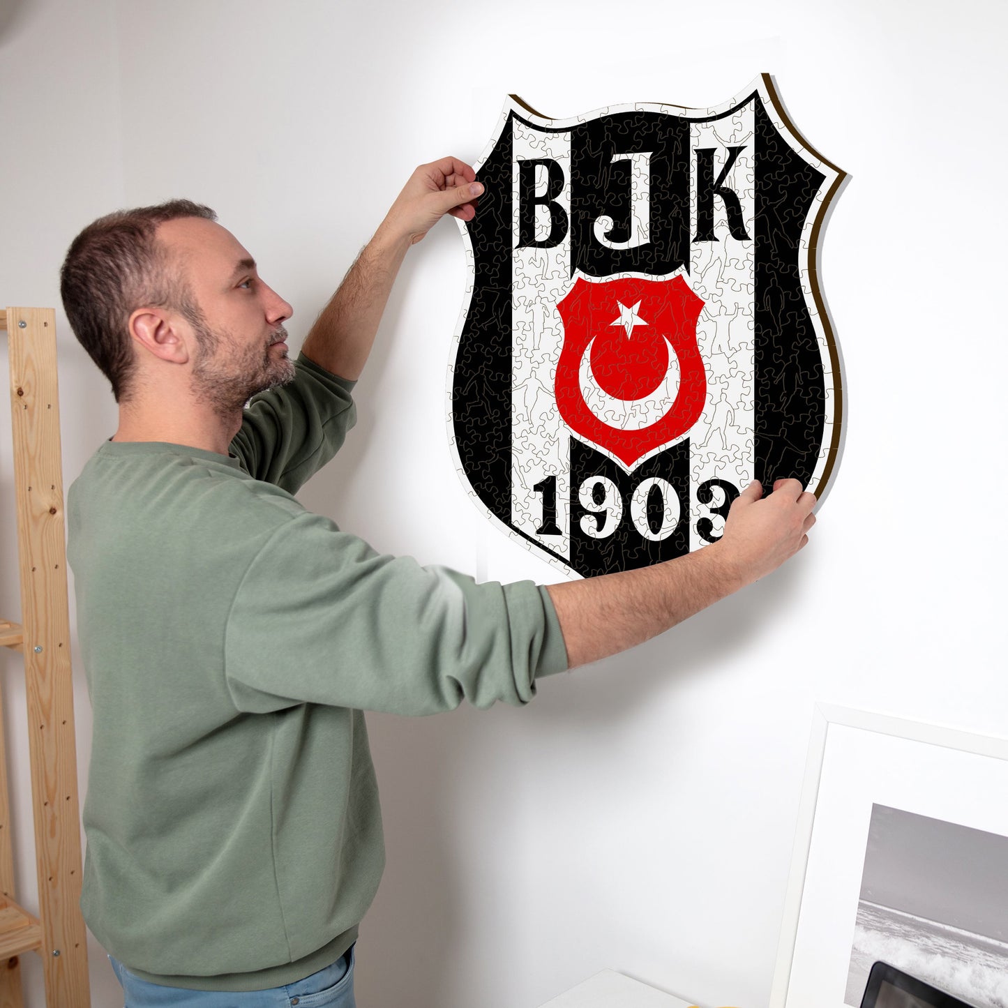 Beşiktaş J.K.® Logo - Holzpuzzle