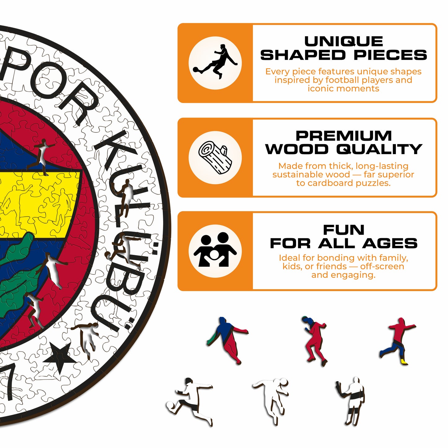 Fenerbahçe S.K.® Logo - Holzpuzzle