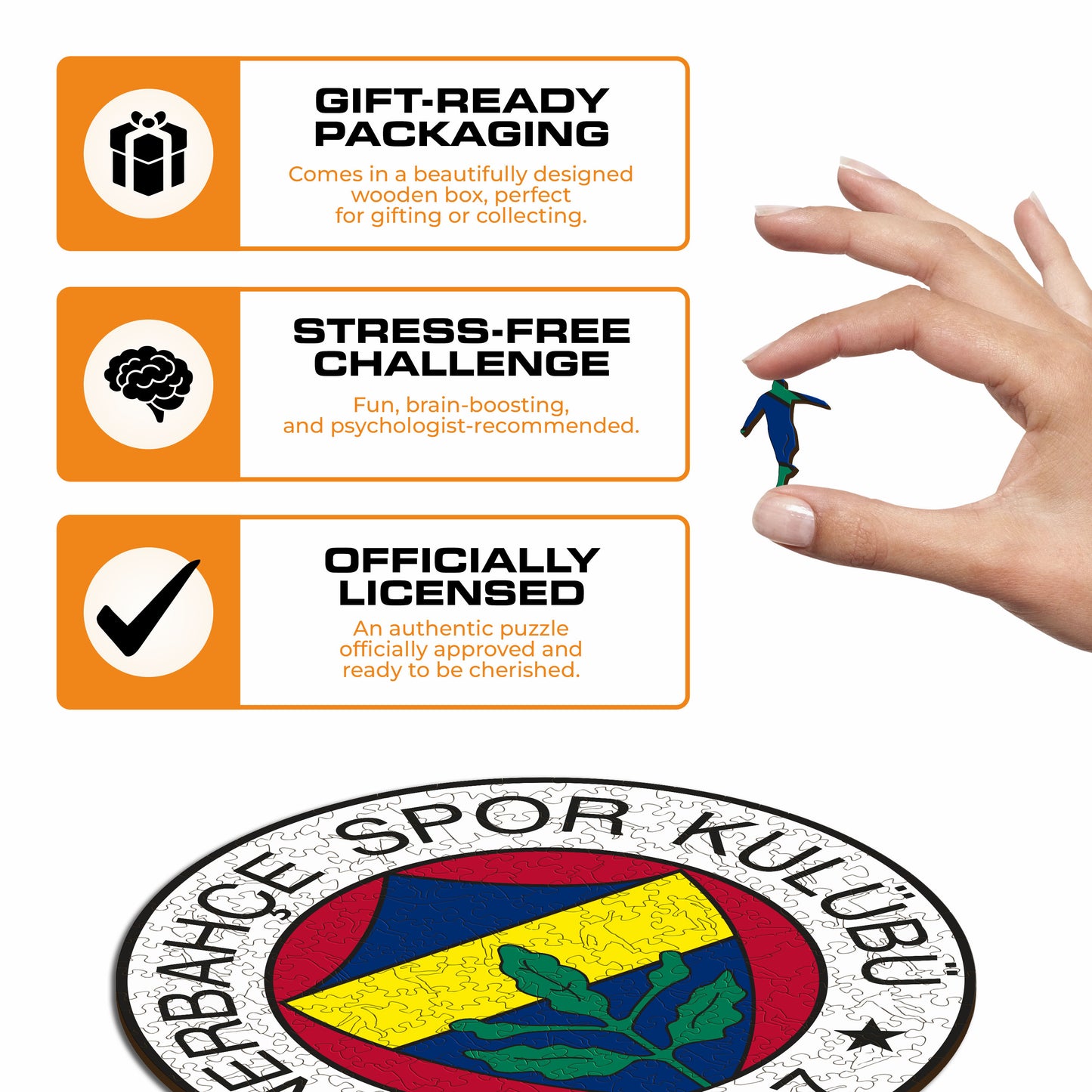 Fenerbahçe S.K.® Logo - Holzpuzzle