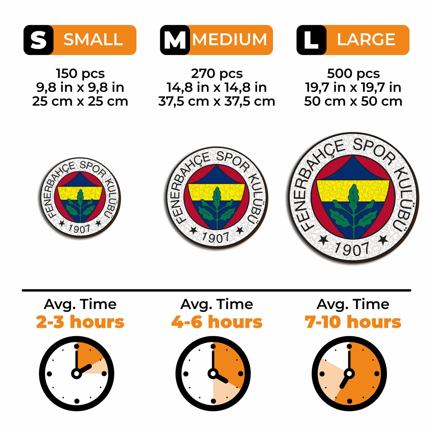 Fenerbahçe S.K.® Logo - Holzpuzzle