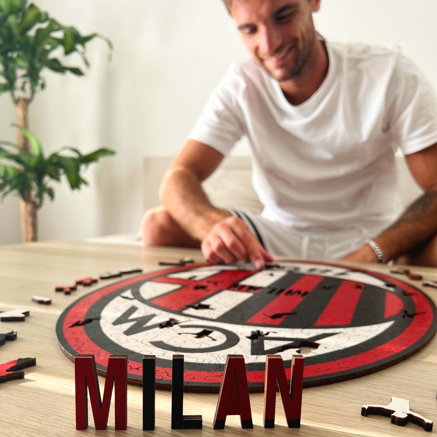 AC Milan® Logo - Holzpuzzle