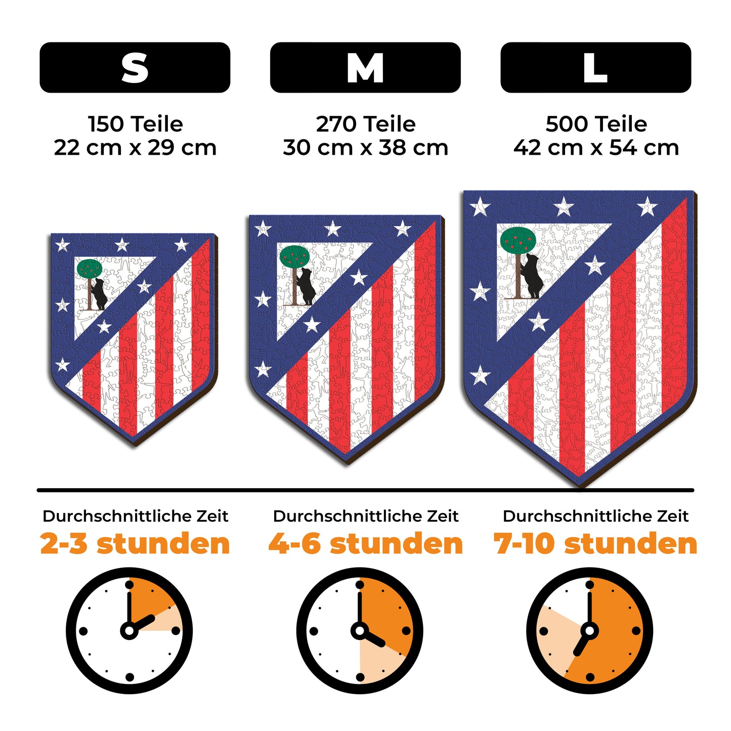 Atlético de Madrid® Logo - Holzpuzzle