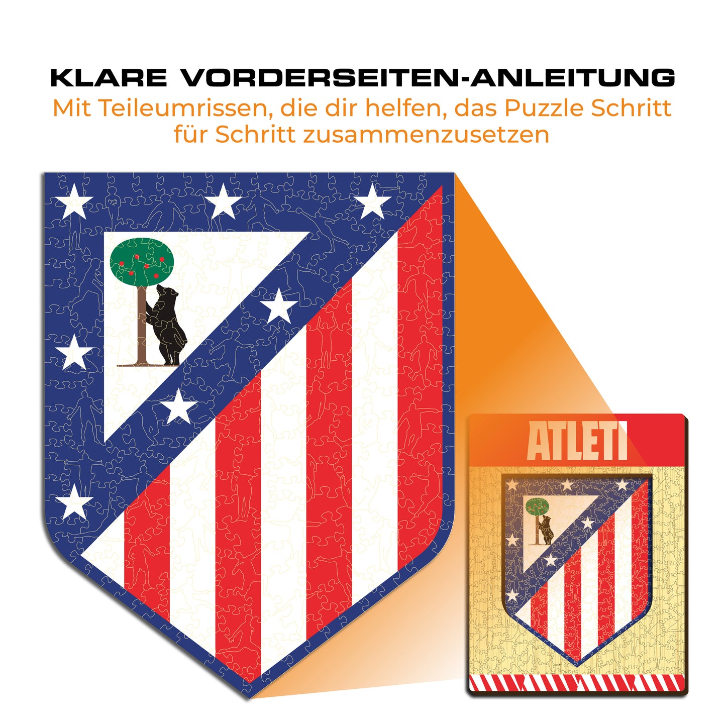 Atlético de Madrid® Logo - Holzpuzzle