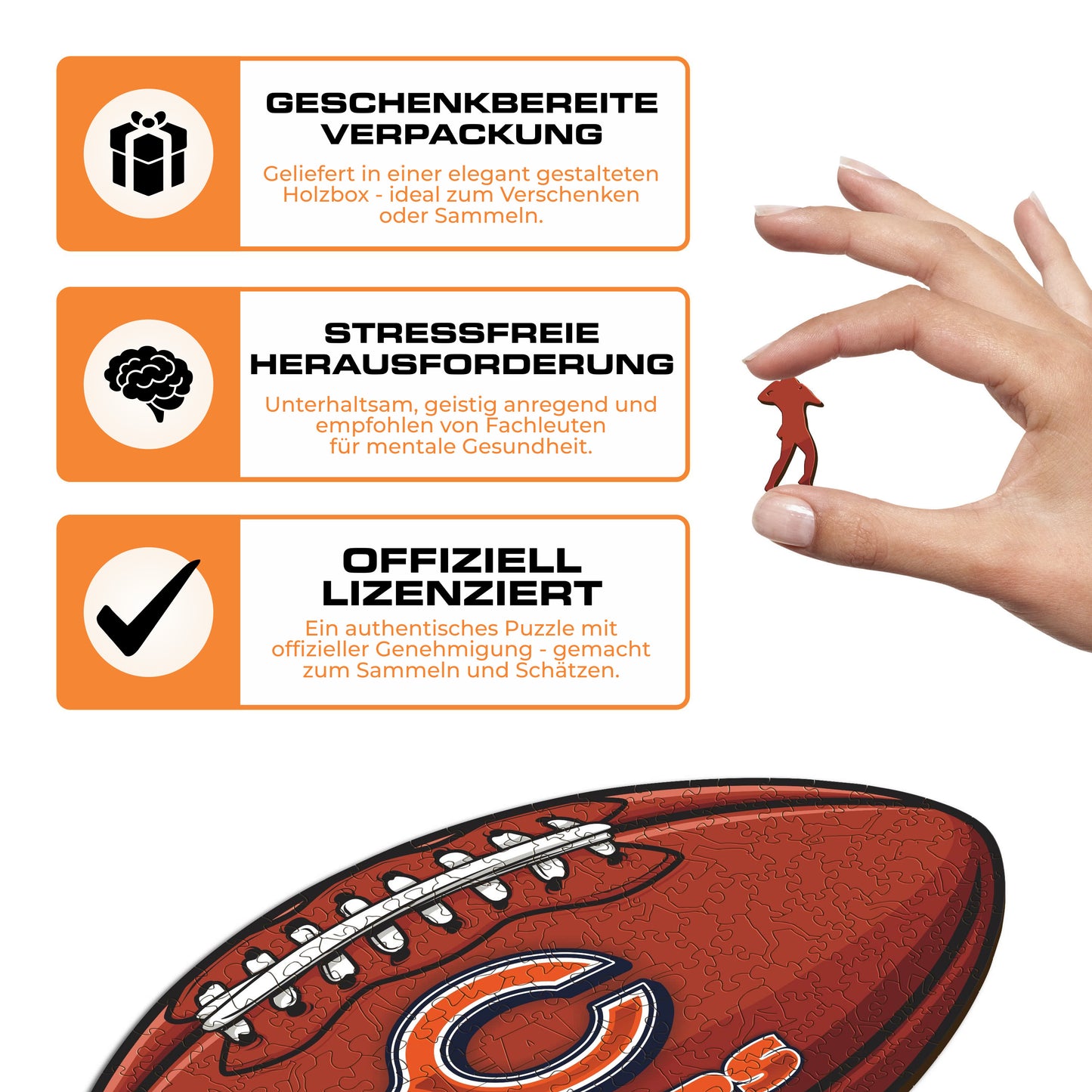 Chicago Bears™ Football - Holzpuzzle