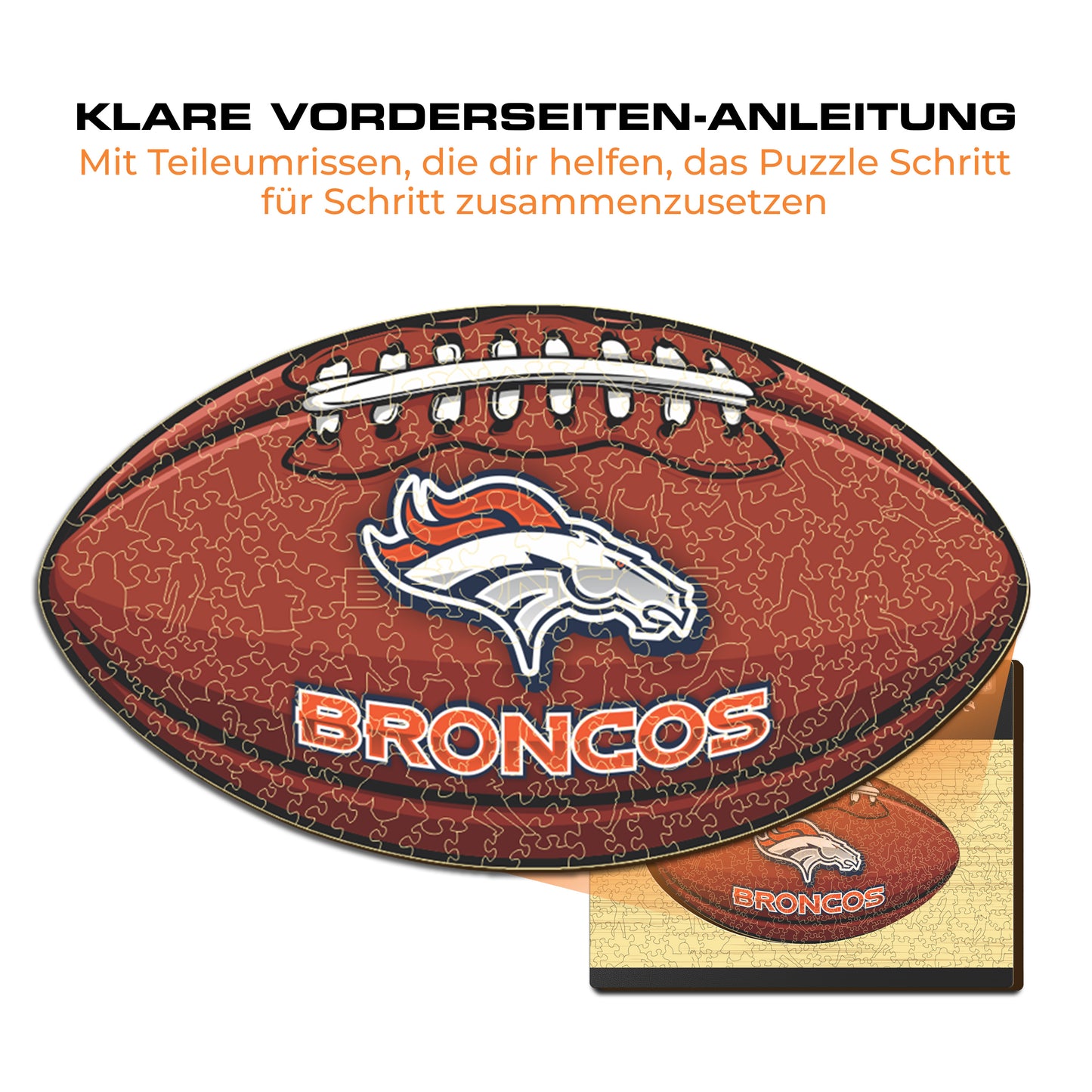 Denver Broncos™ Football - Holzpuzzle