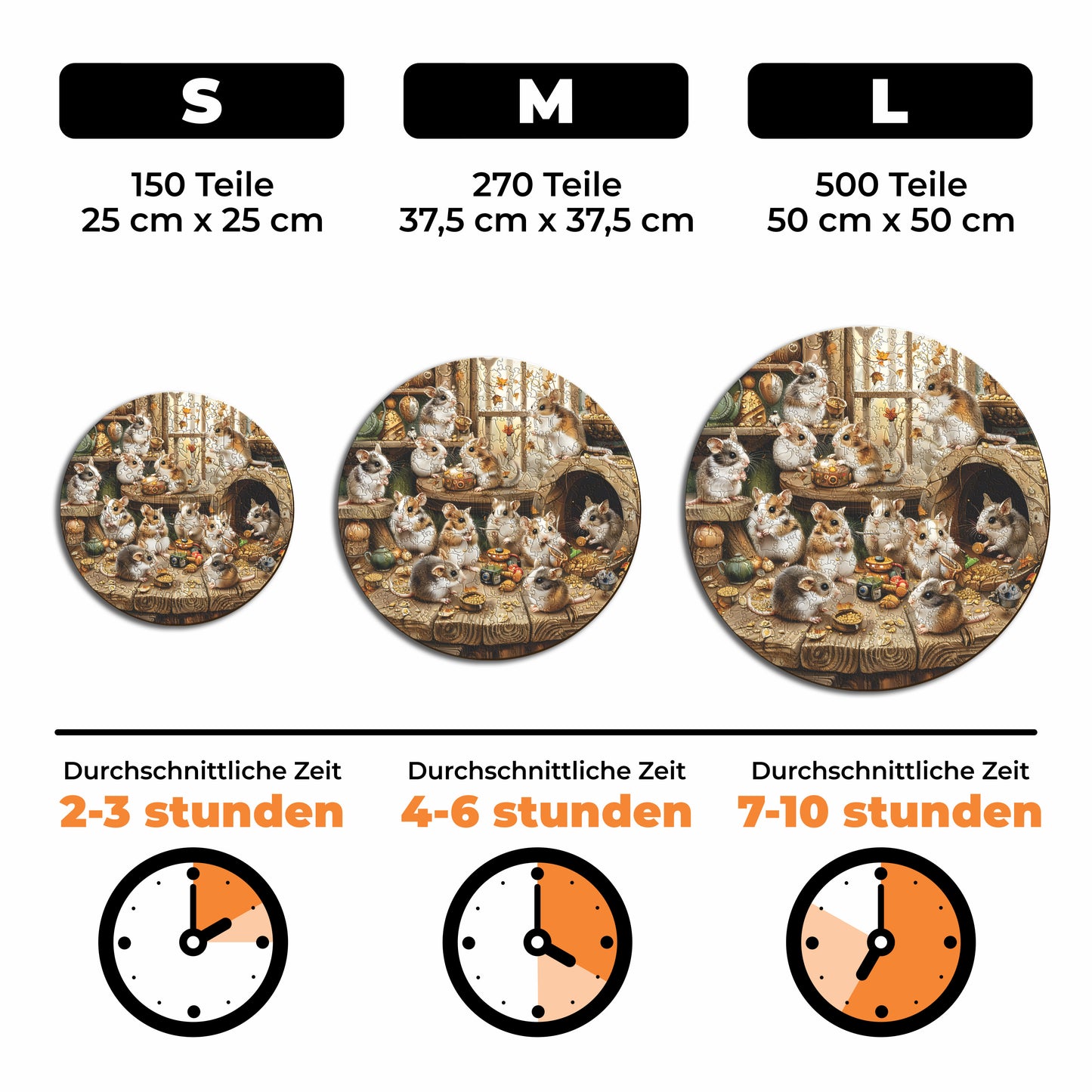 Neugierige Hamster - Holzpuzzle