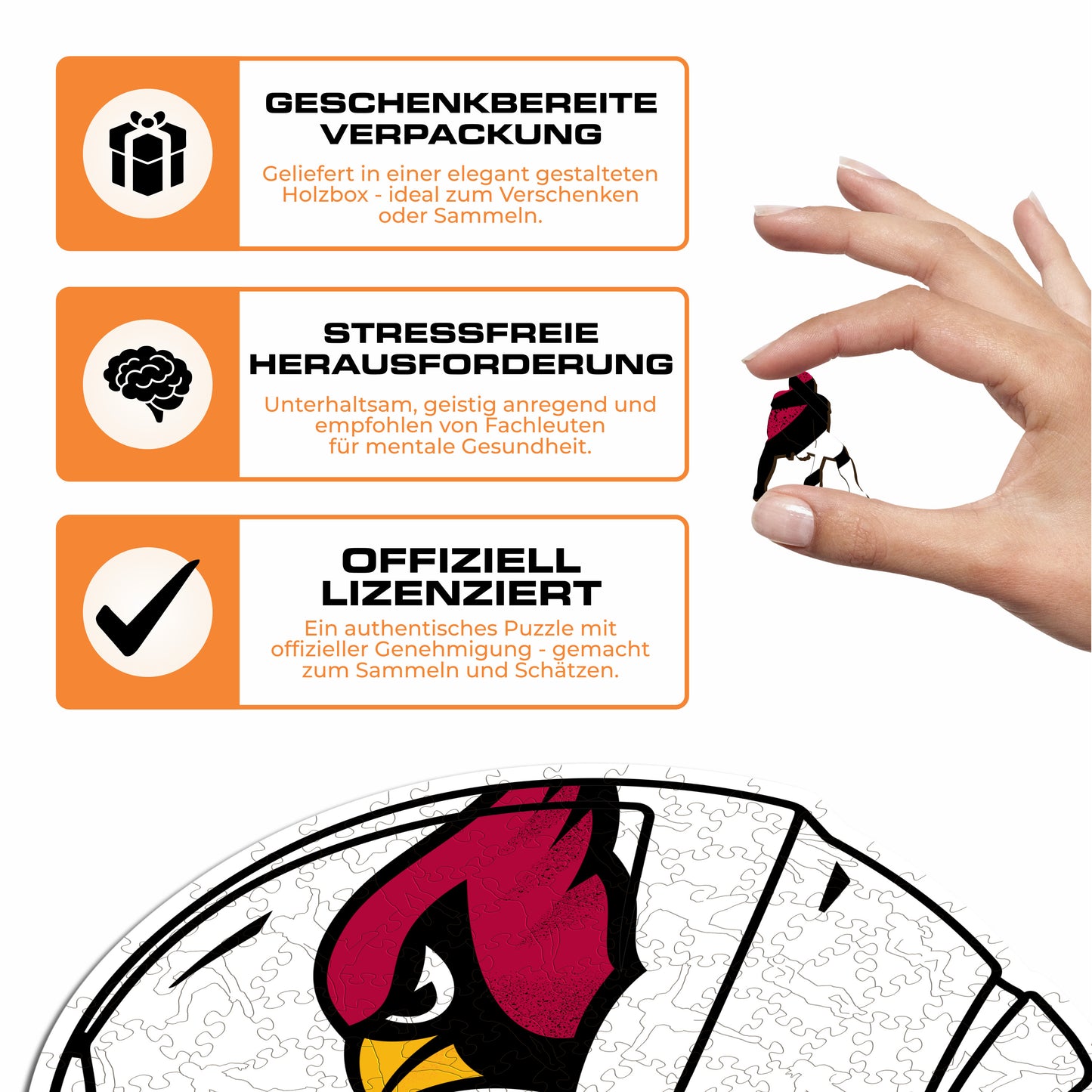 Arizona Cardinals™ Helm - Holzpuzzle