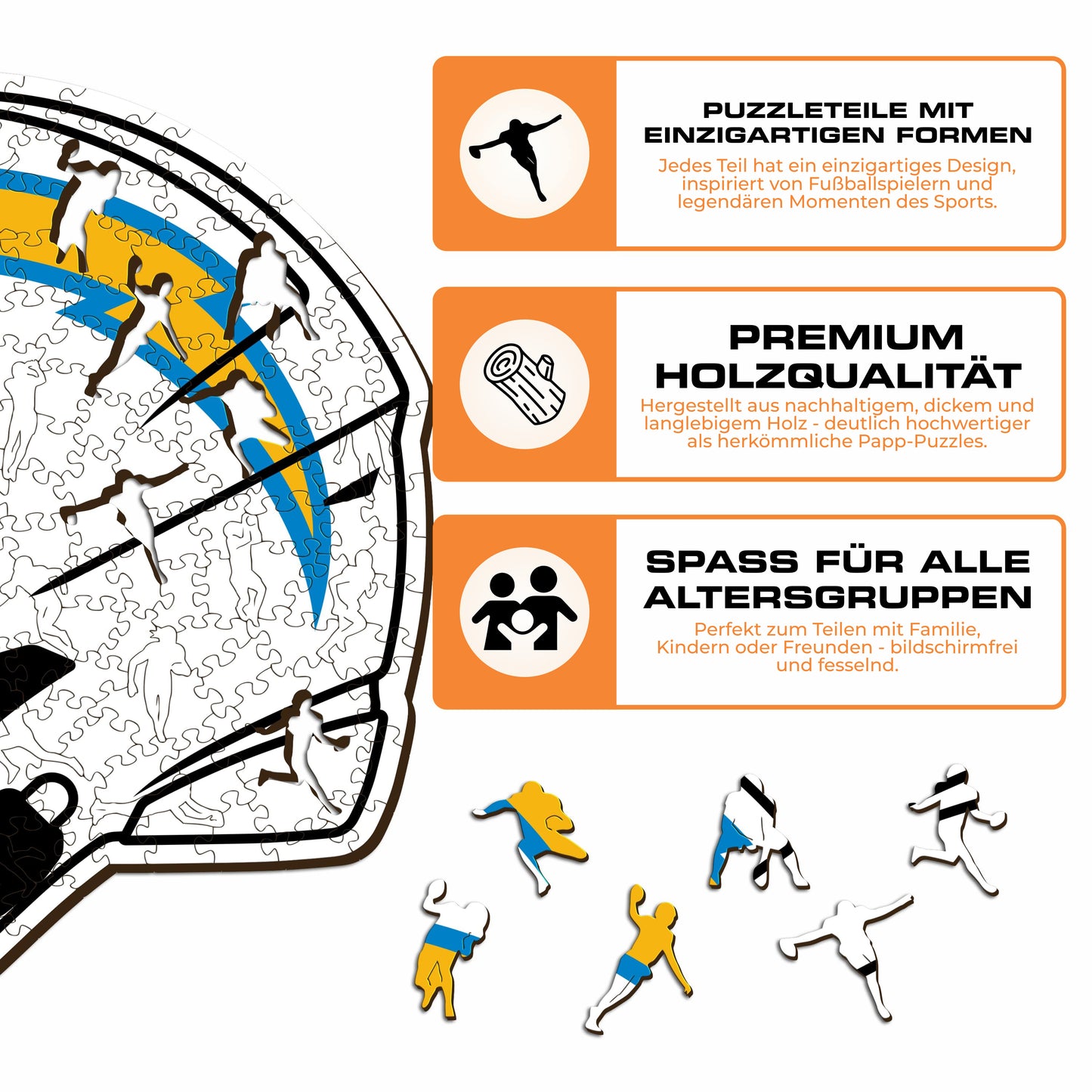 Los Angeles Chargers™ Helm - Holzpuzzle