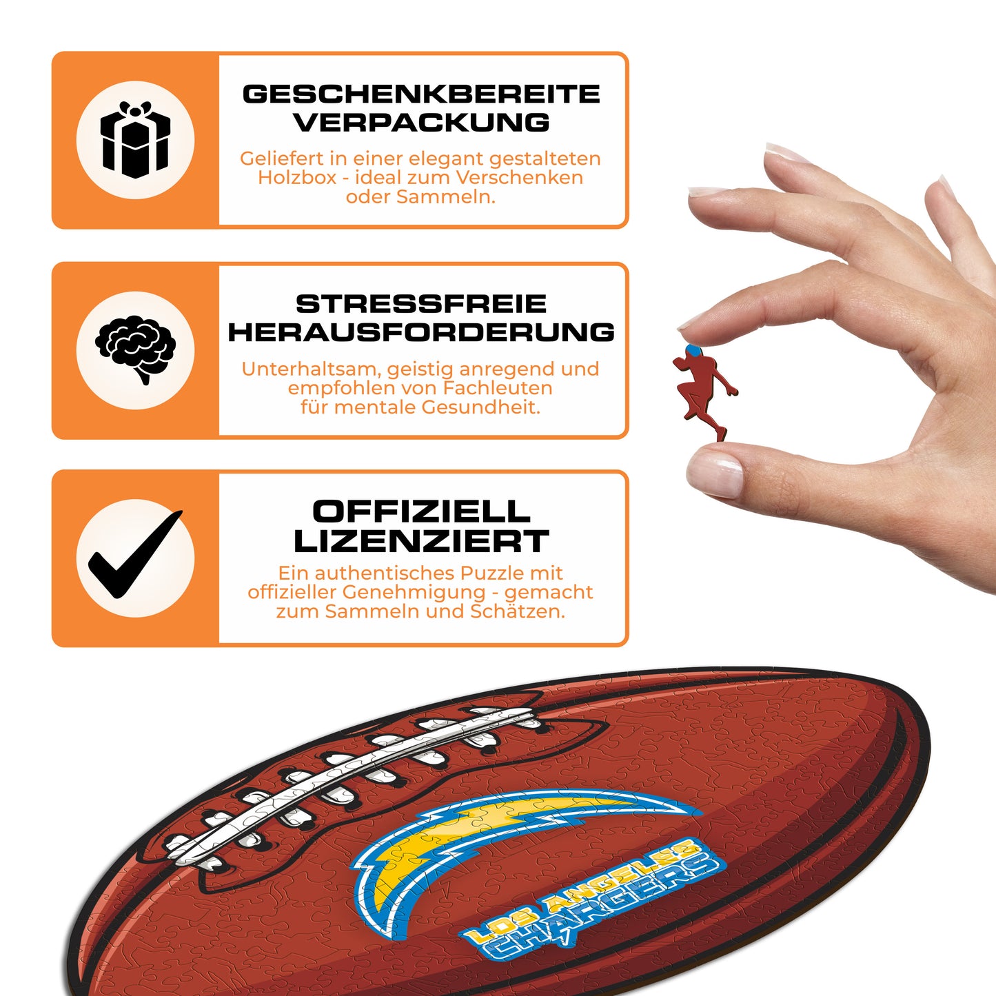 Los Angeles Chargers™ Football - Holzpuzzle