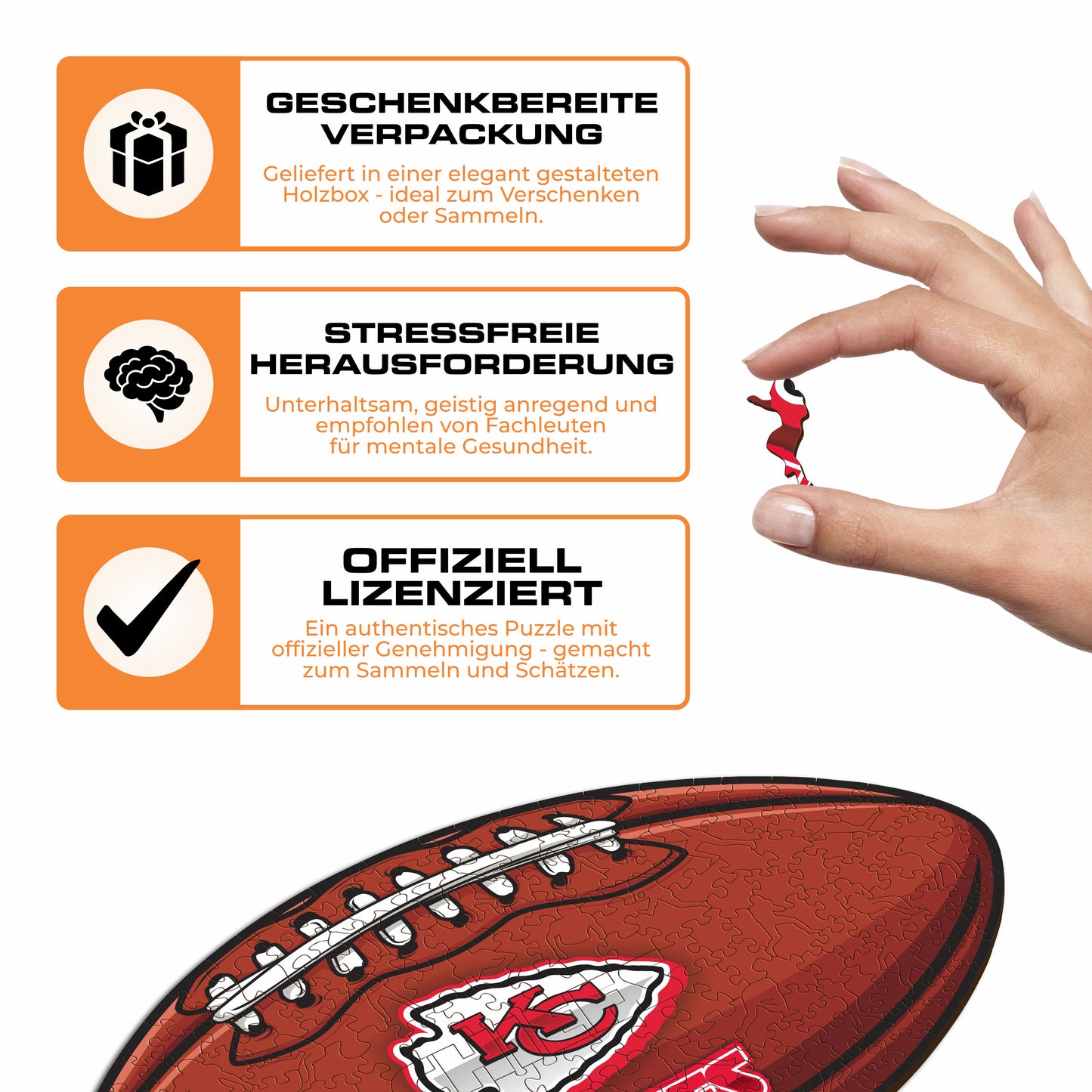 Kansas City Chiefs™ Football - Holzpuzzle