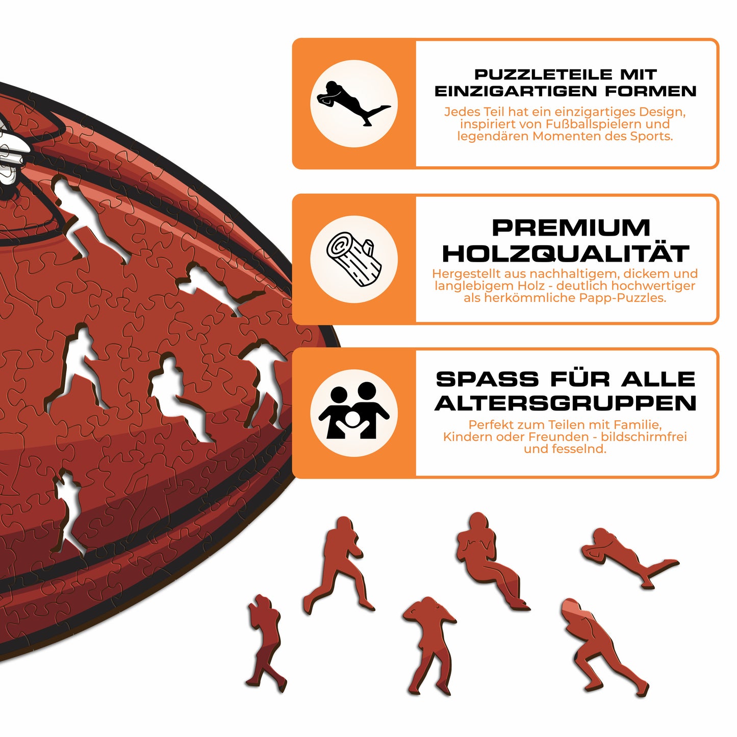 Washington Commanders™ Football - Holzpuzzle
