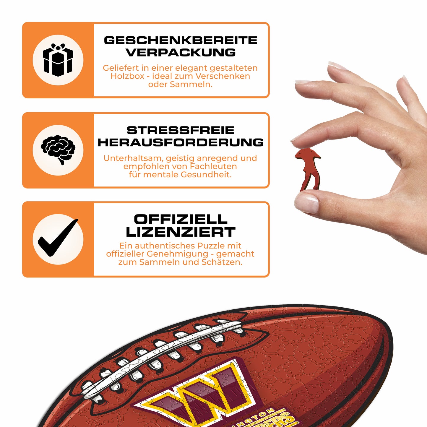 Washington Commanders™ Football - Holzpuzzle