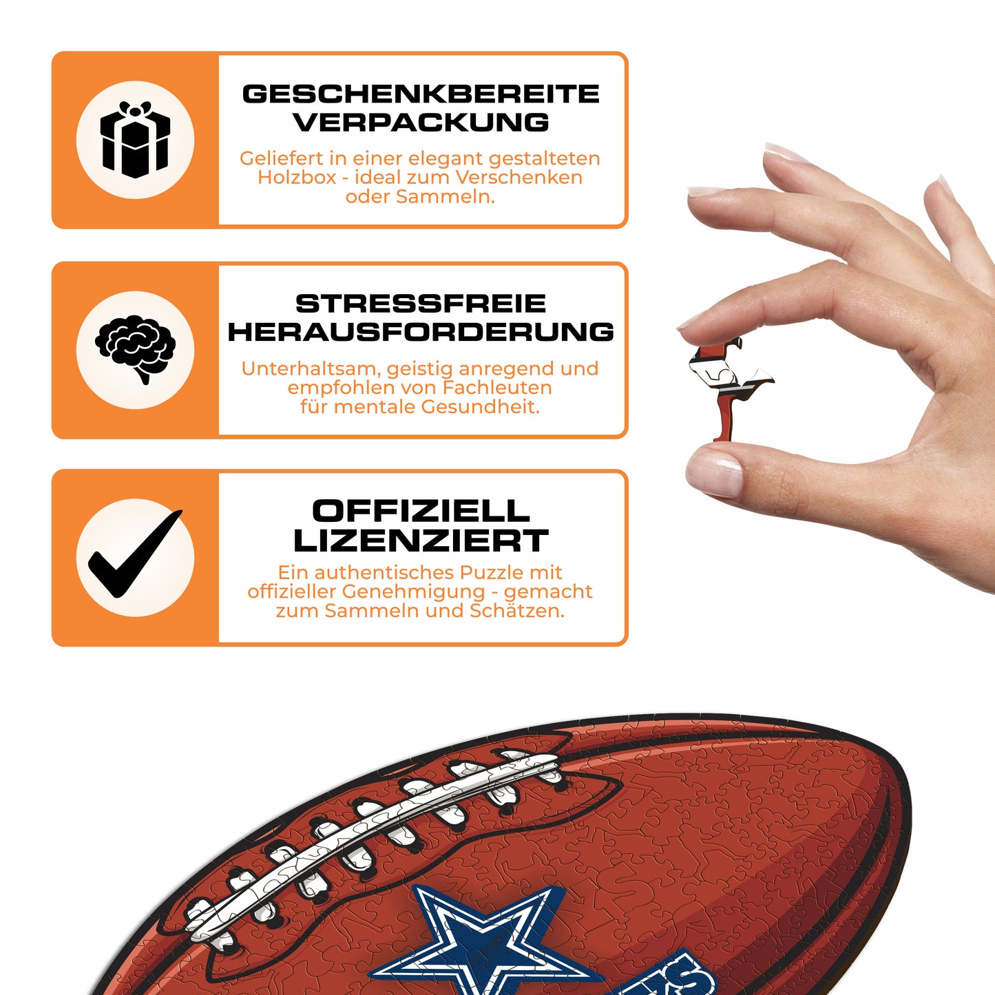 Dallas Cowboys™ Football - Holzpuzzle