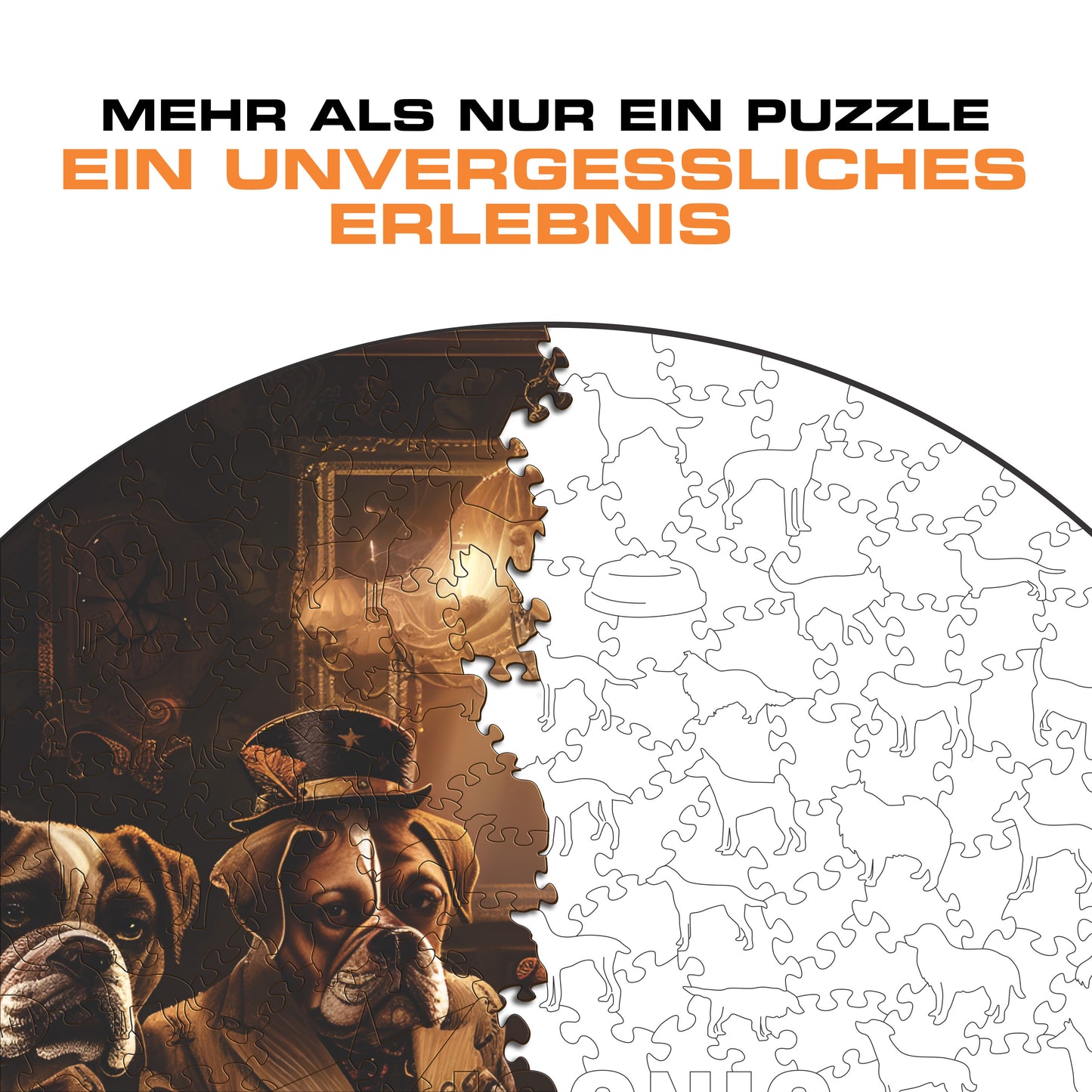 Hunde spielen Poker - Holzpuzzle