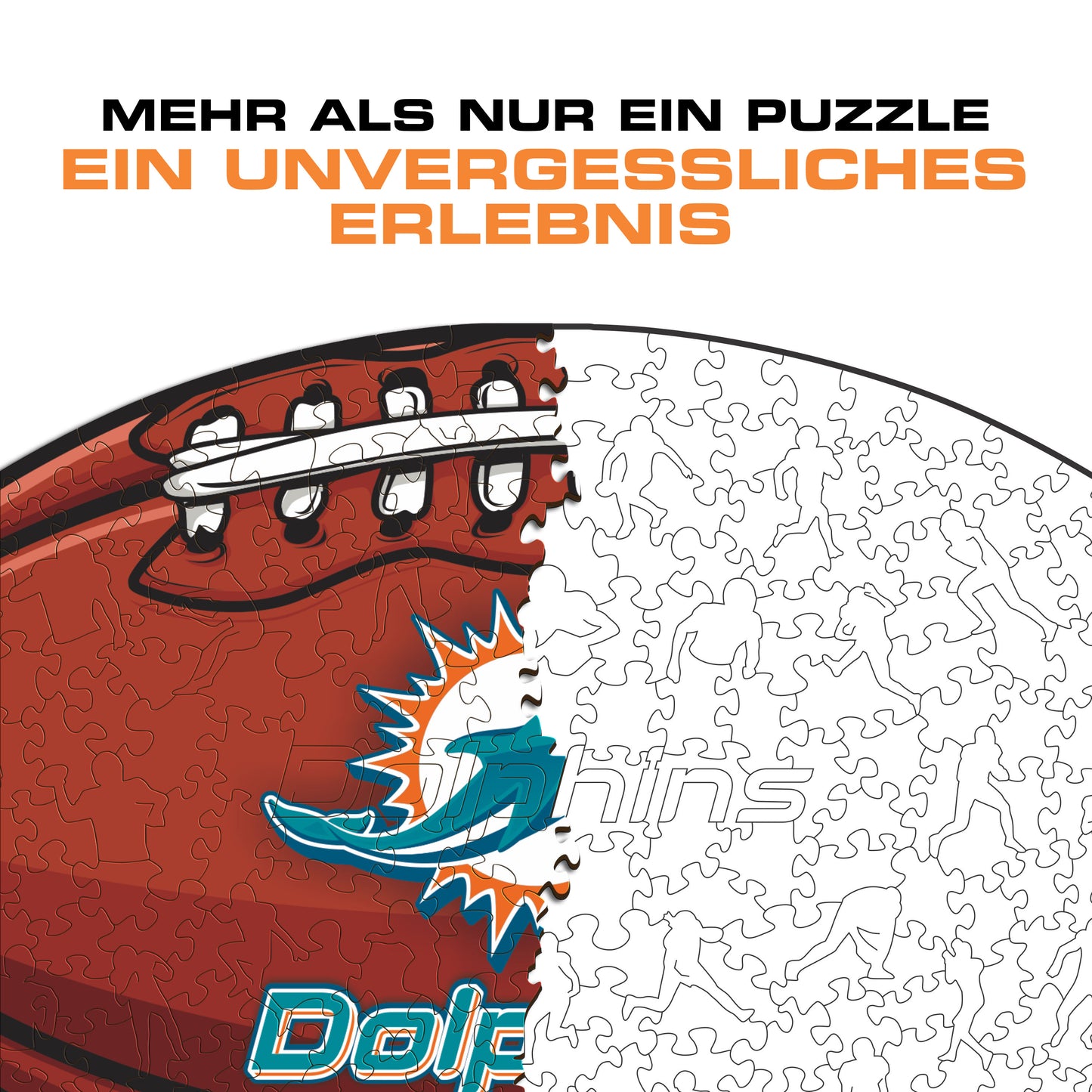 Miami Dolphins™ Football - Holzpuzzle