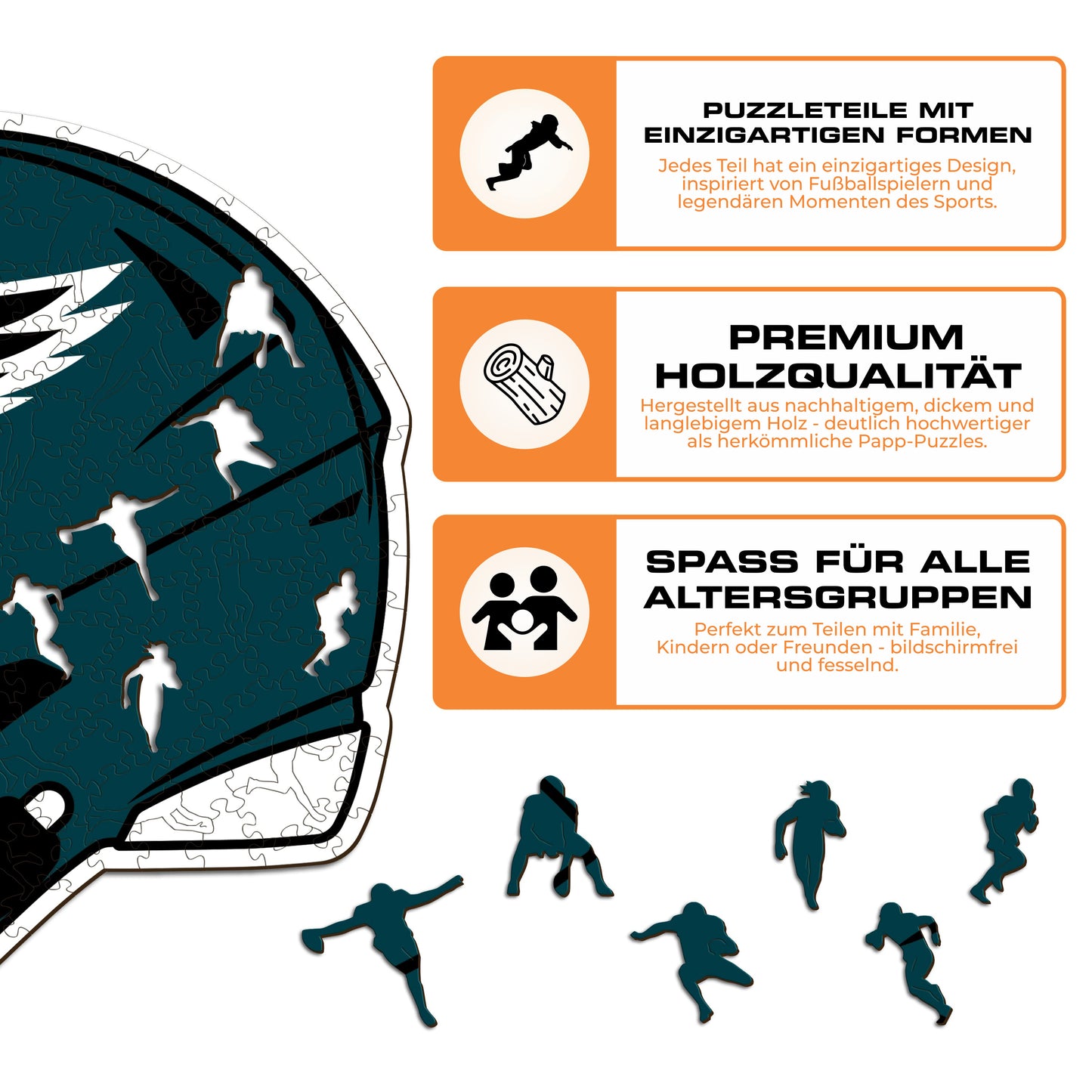 Philadelphia Eagles™ Helm - Holzpuzzle