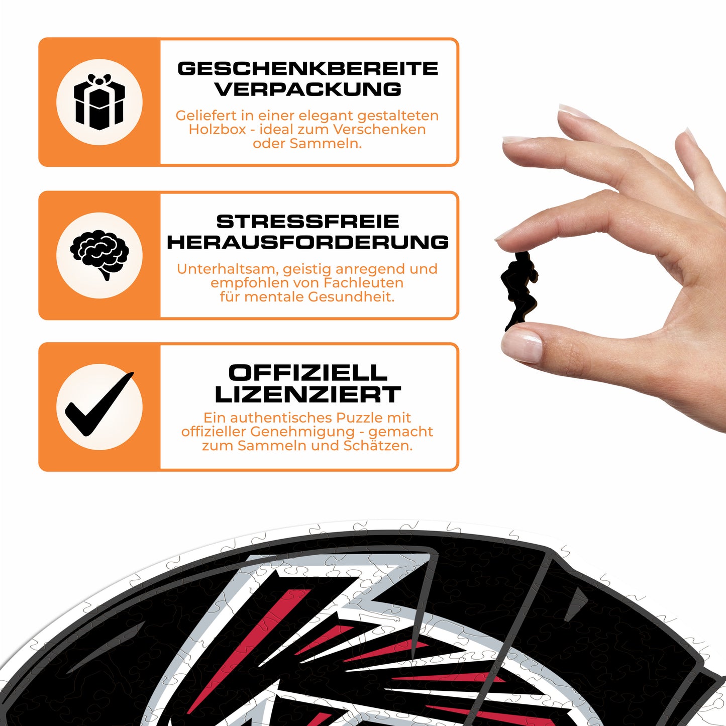 Atlanta Falcons™ Helm - Holzpuzzle