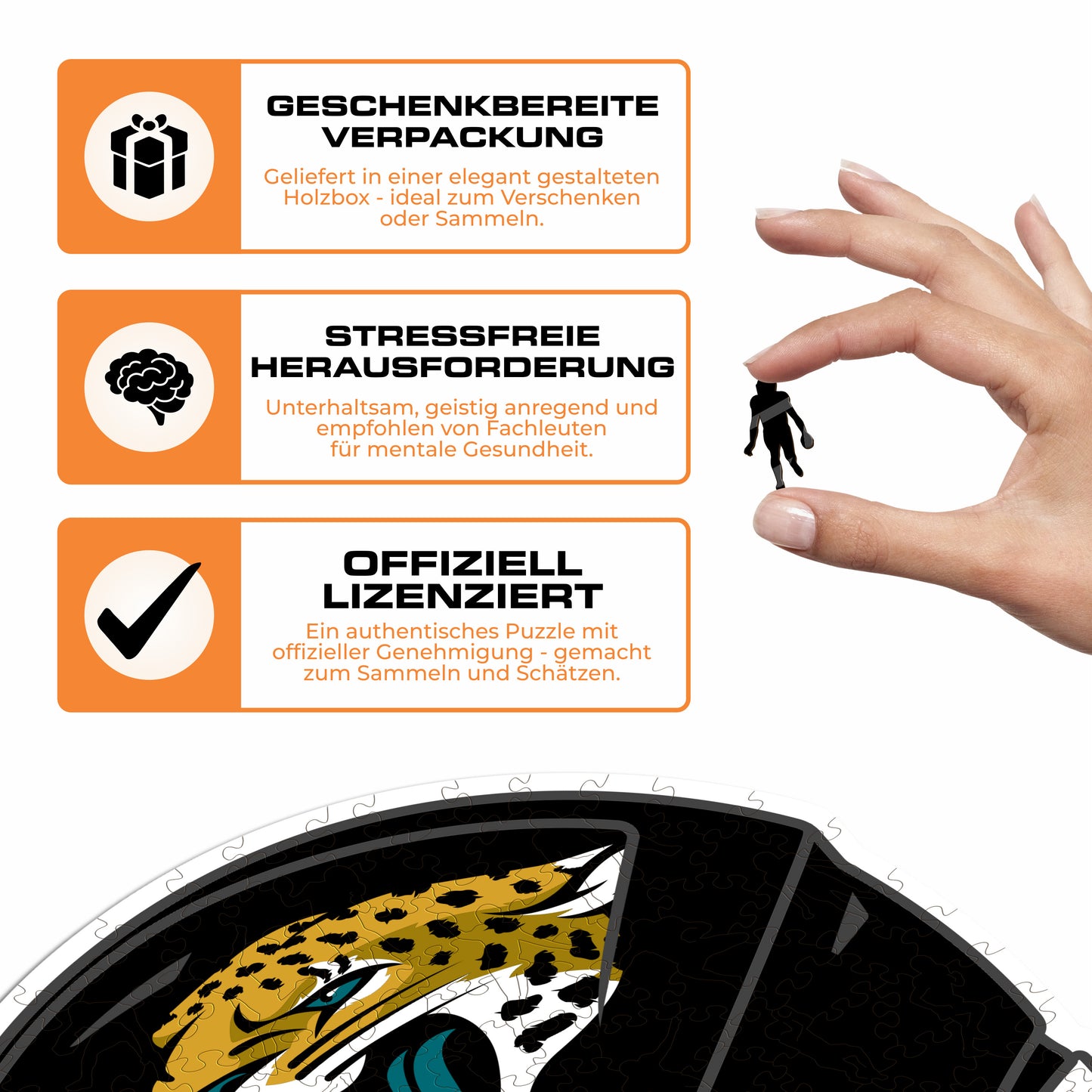 Jacksonville Jaguars™ Helm - Holzpuzzle