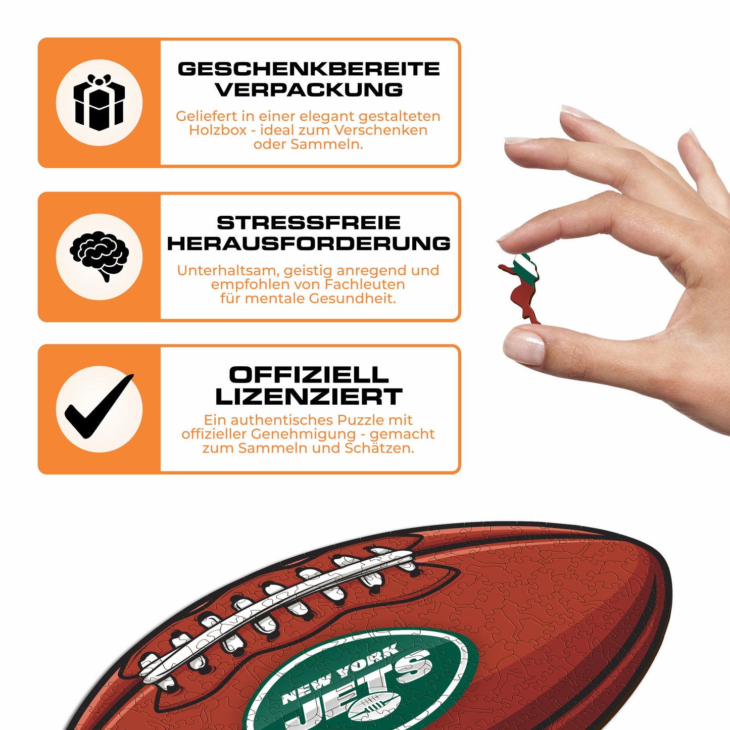 New York Jets™ Football - Holzpuzzle