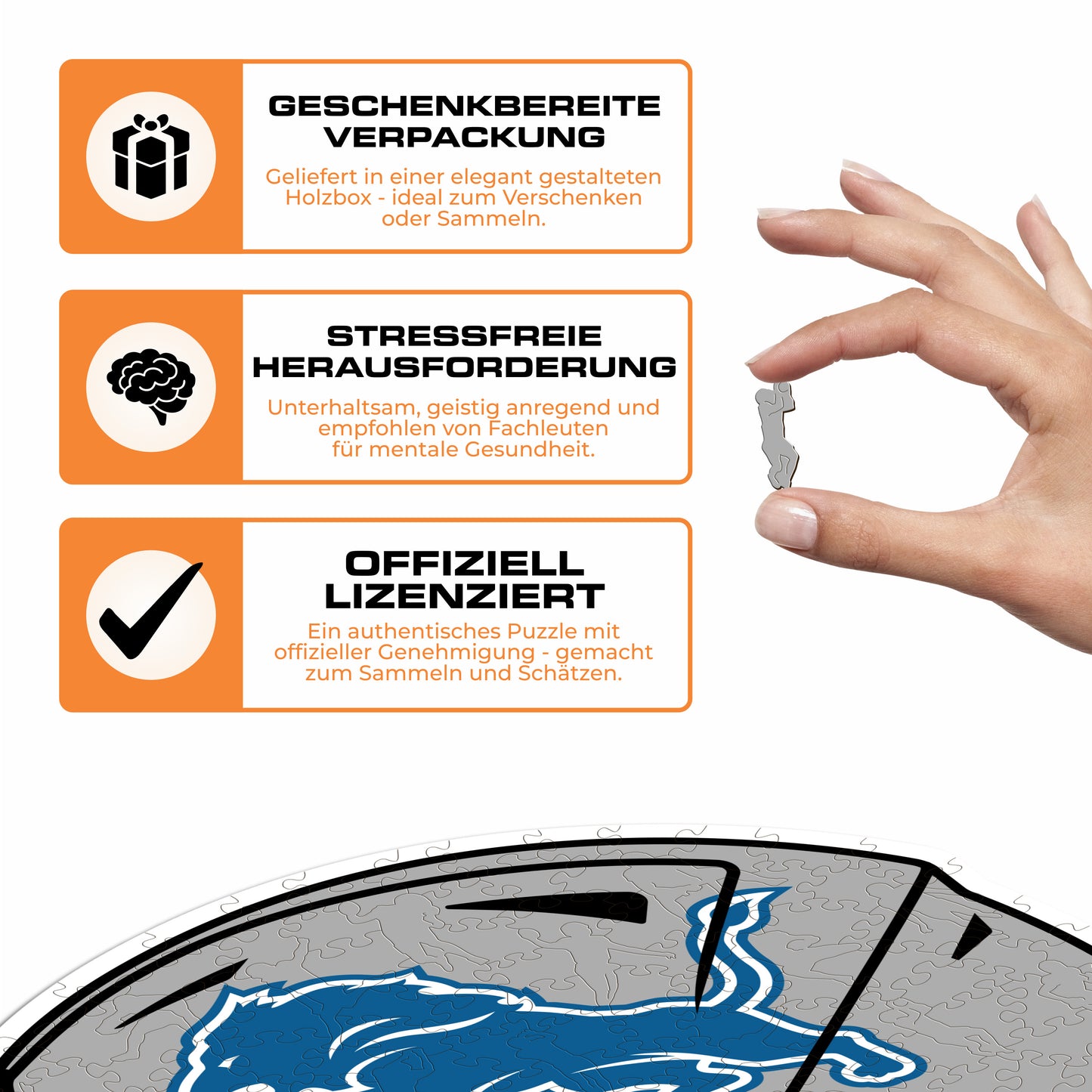 Detroit Lions™ Helm - Holzpuzzle