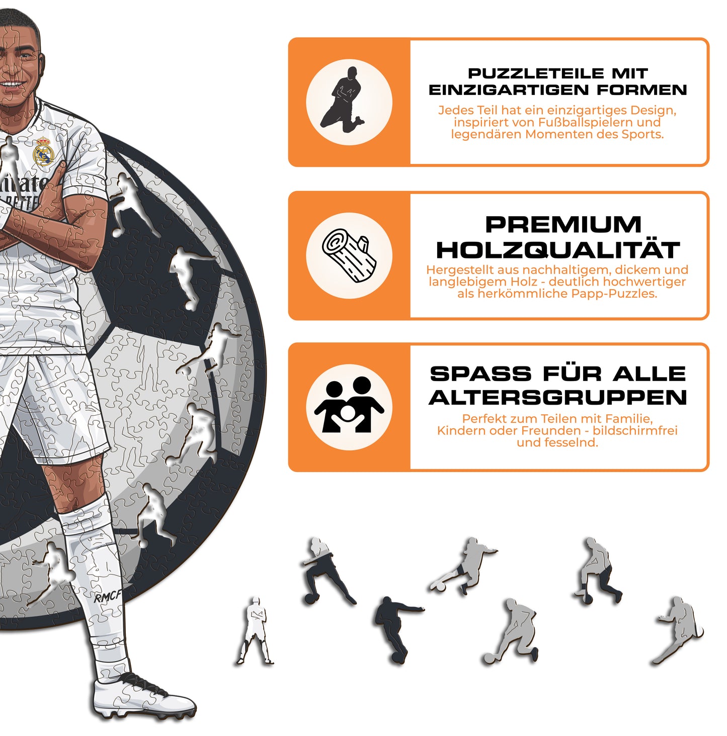 Kylian Mbappé - Holzpuzzle