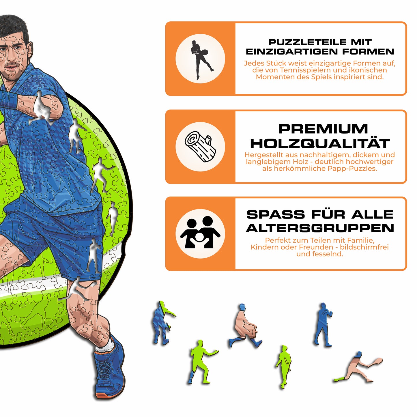 Novak Djokovic - Holzpuzzle