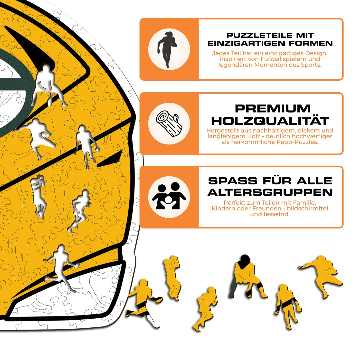 Green Bay Packers™ Helm - Holzpuzzle