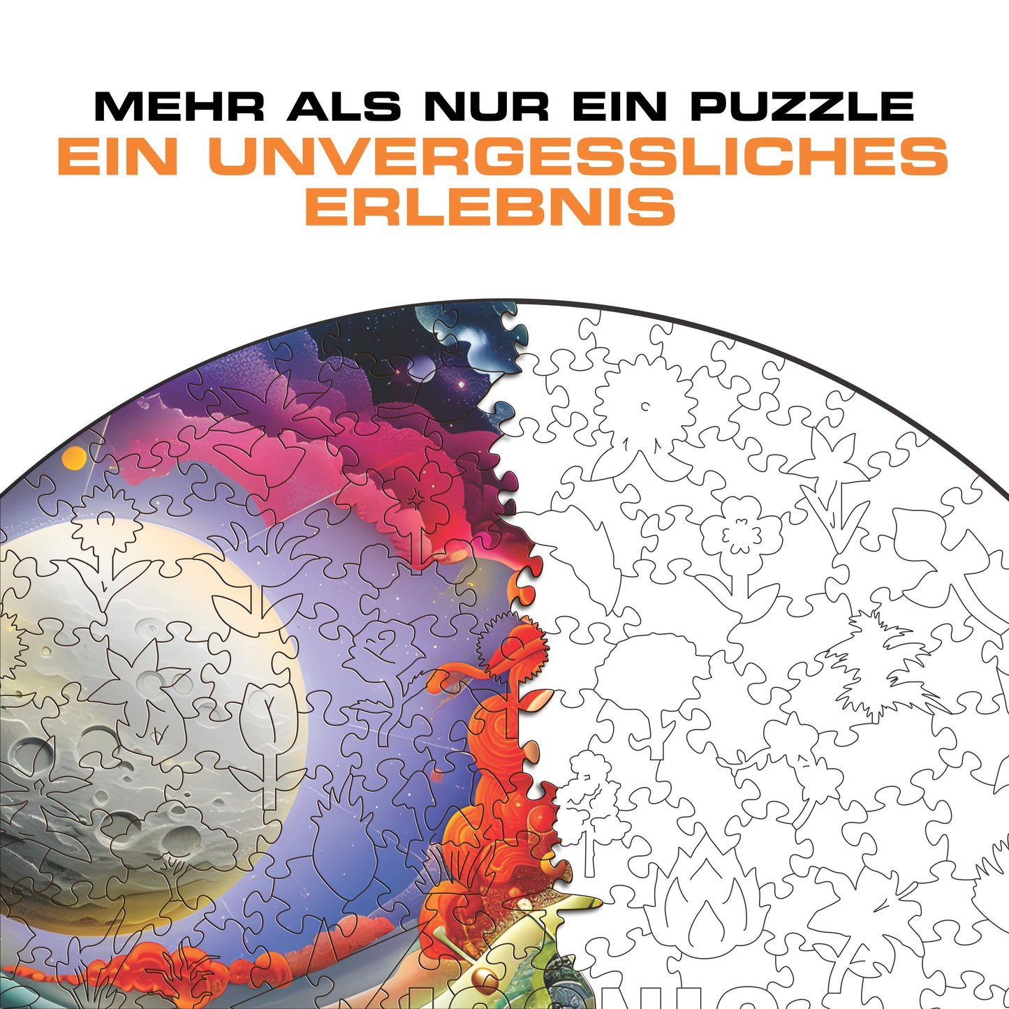 Mächtiger Mond - Holzpuzzle