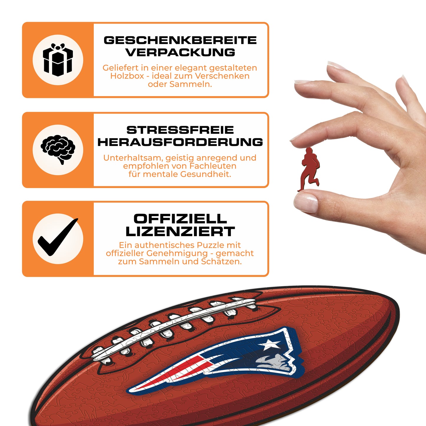 New England Patriots™ Football - Holzpuzzle