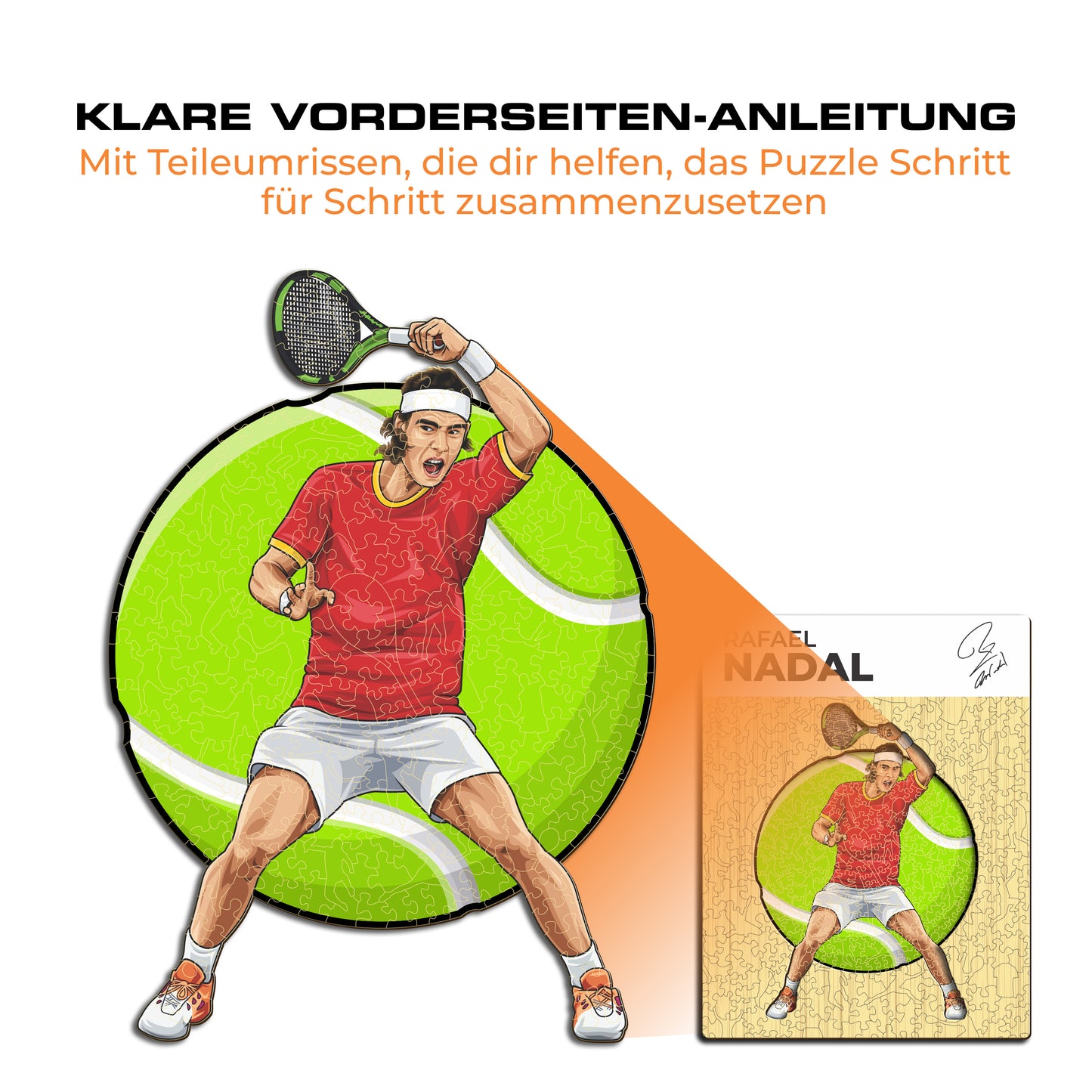 Rafael Nadal - Holzpuzzle