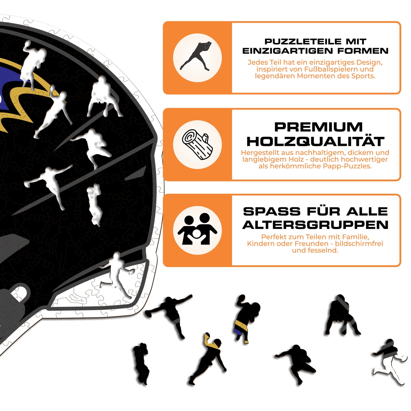 Baltimore Ravens™ Helm - Holzpuzzle