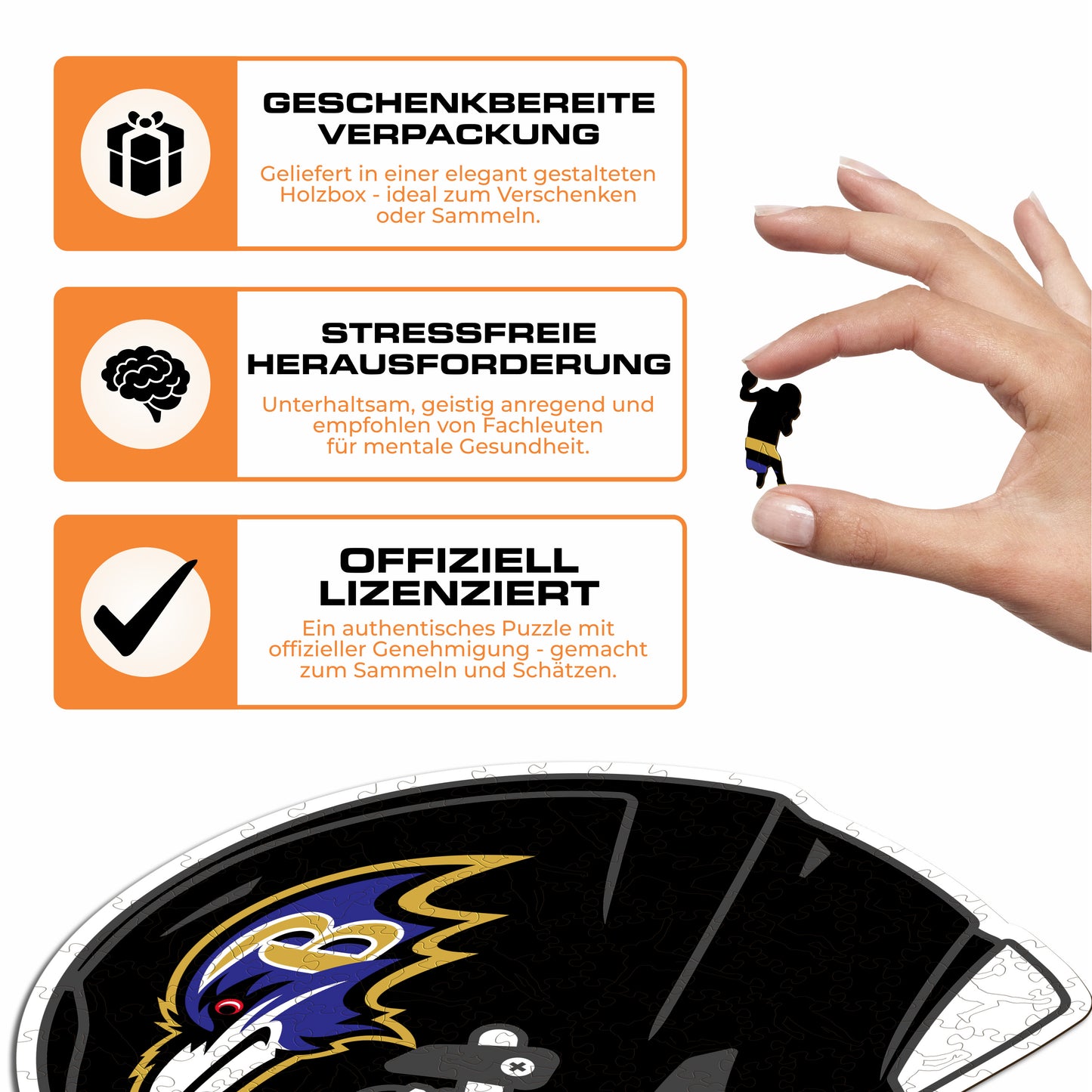 Baltimore Ravens™ Helm - Holzpuzzle