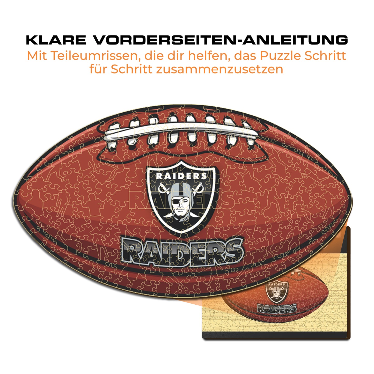 Las Vegas Raiders™ Football - Holzpuzzle