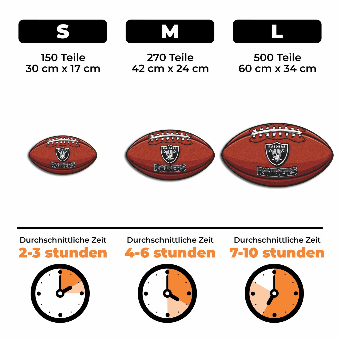 Las Vegas Raiders™ Football - Holzpuzzle