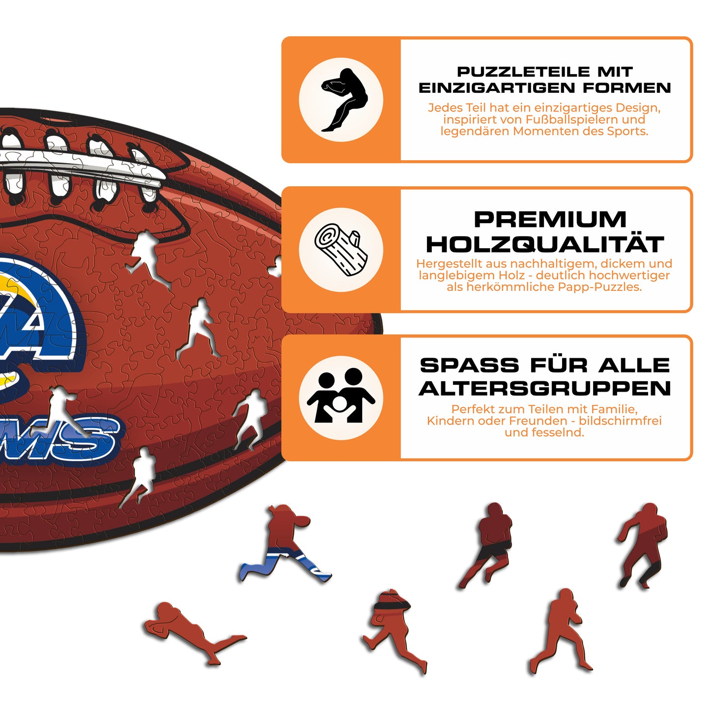 Los Angeles Rams™ Football - Holzpuzzle