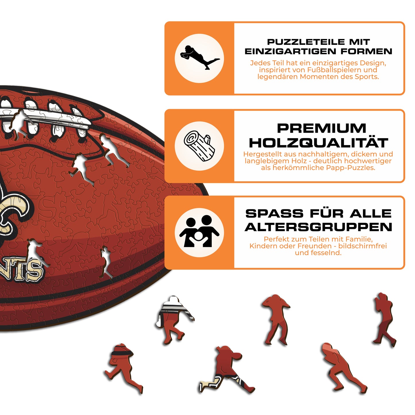 New Orleans Saints™ Football - Holzpuzzle