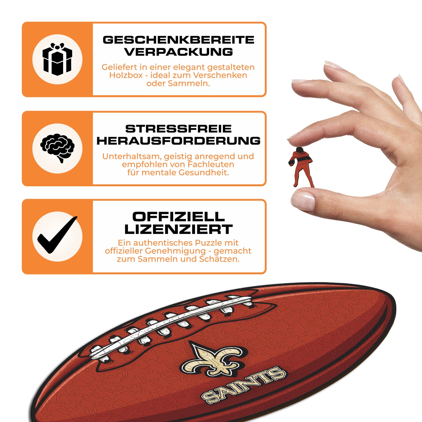 New Orleans Saints™ Football - Holzpuzzle