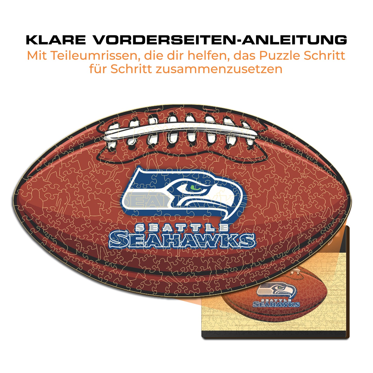 Seattle Seahawks™ Football - Holzpuzzle