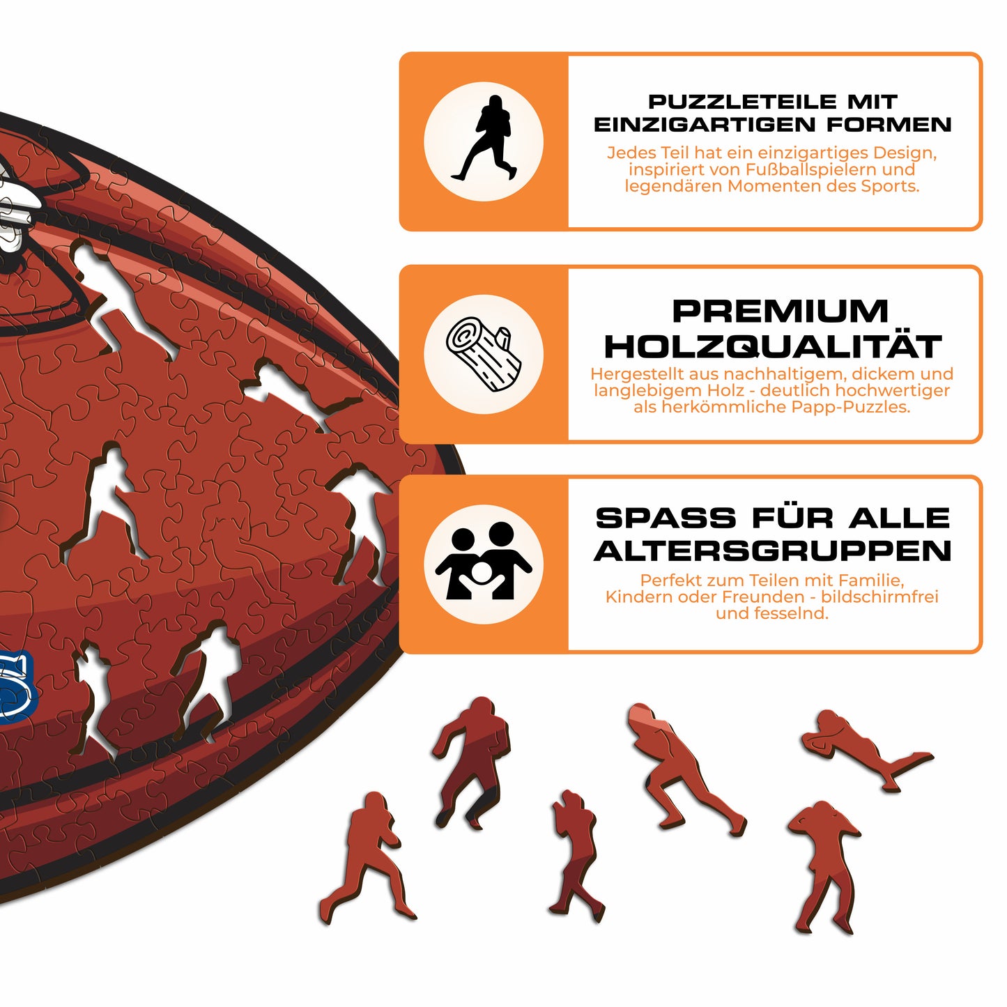 Seattle Seahawks™ Football - Holzpuzzle