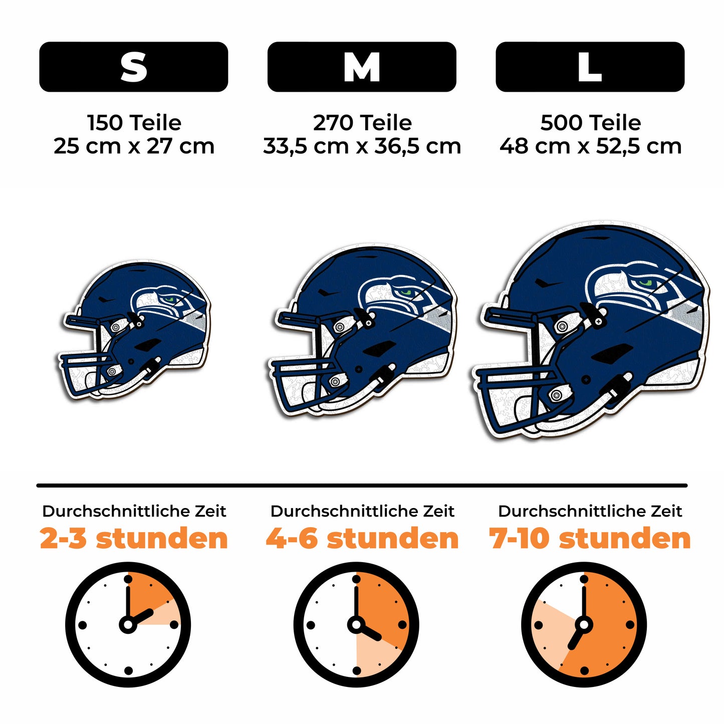 Seattle Seahawks™ Helm - Holzpuzzle