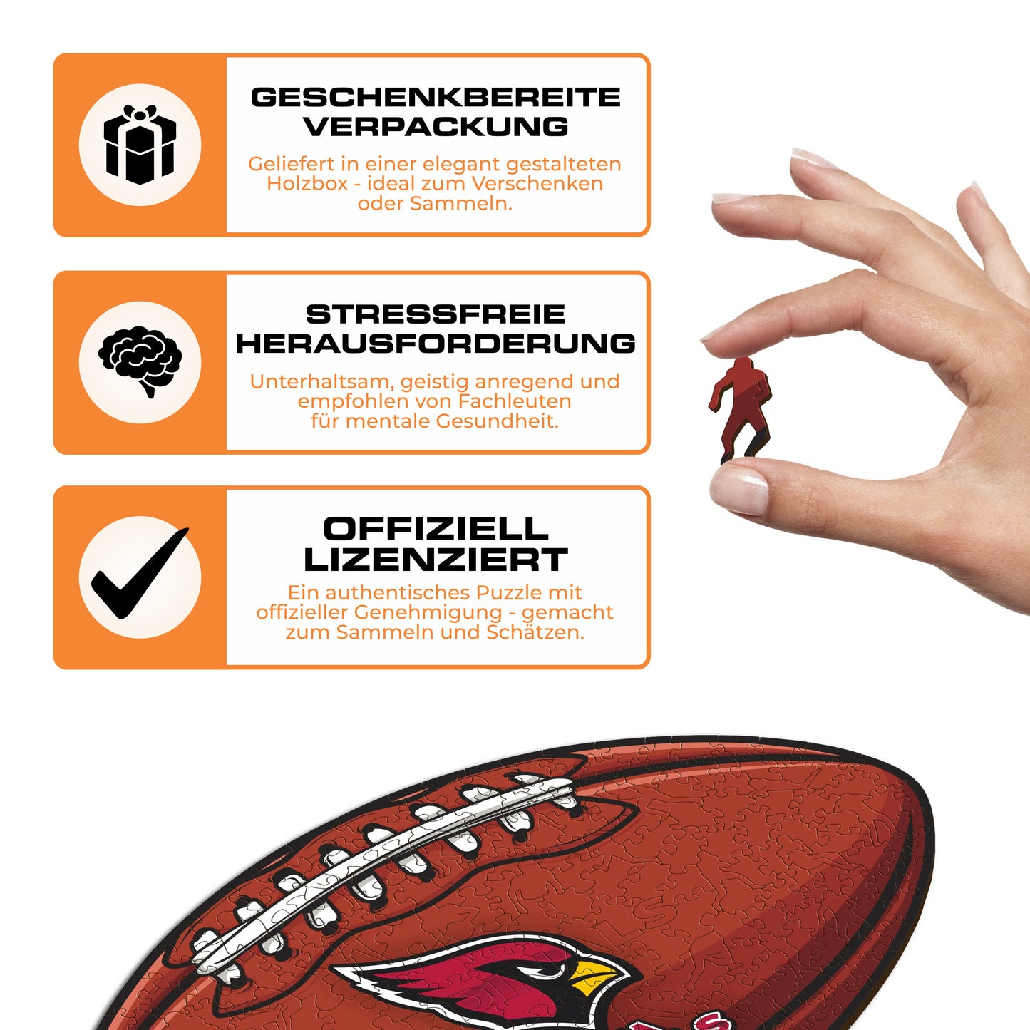Arizona Cardinals™ Football - Holzpuzzle