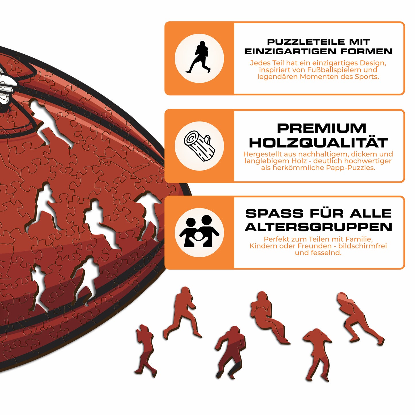 Atlanta Falcons™ Football - Holzpuzzle