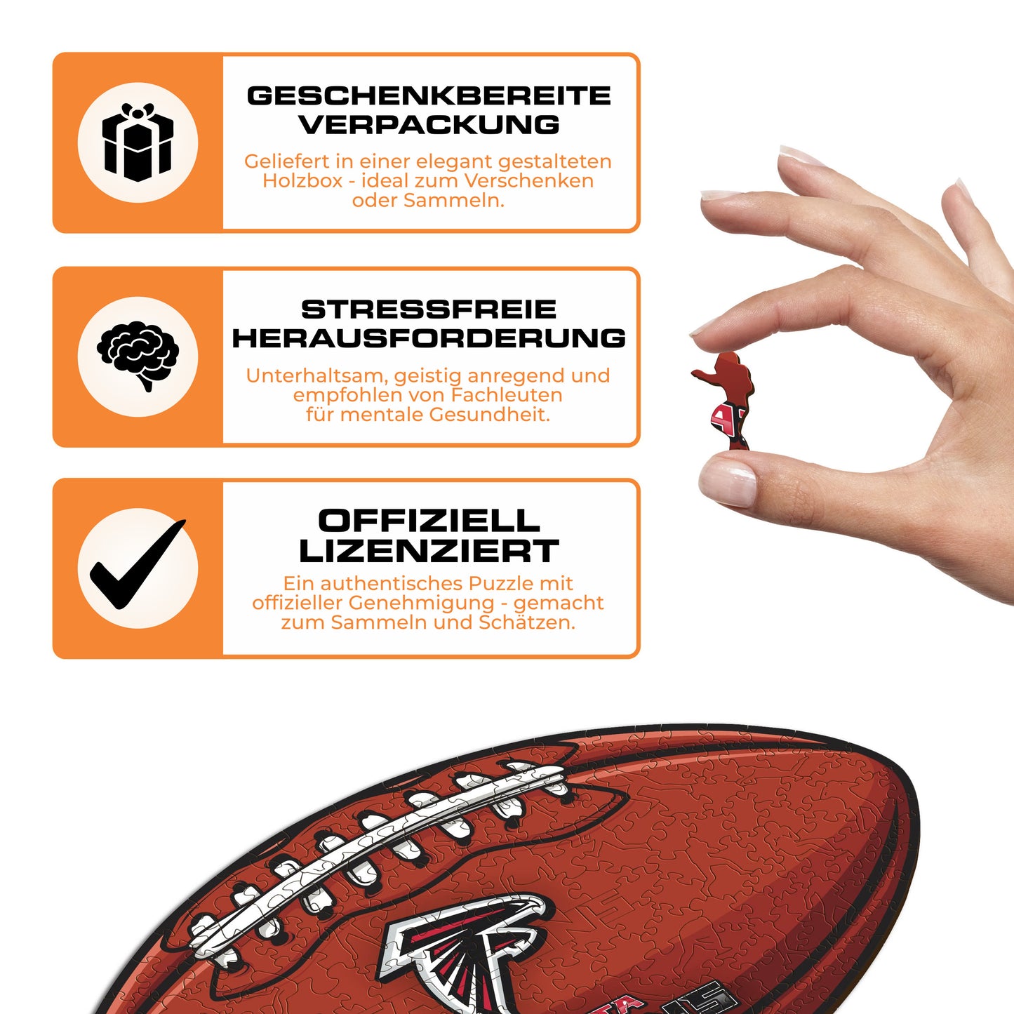 Atlanta Falcons™ Football - Holzpuzzle
