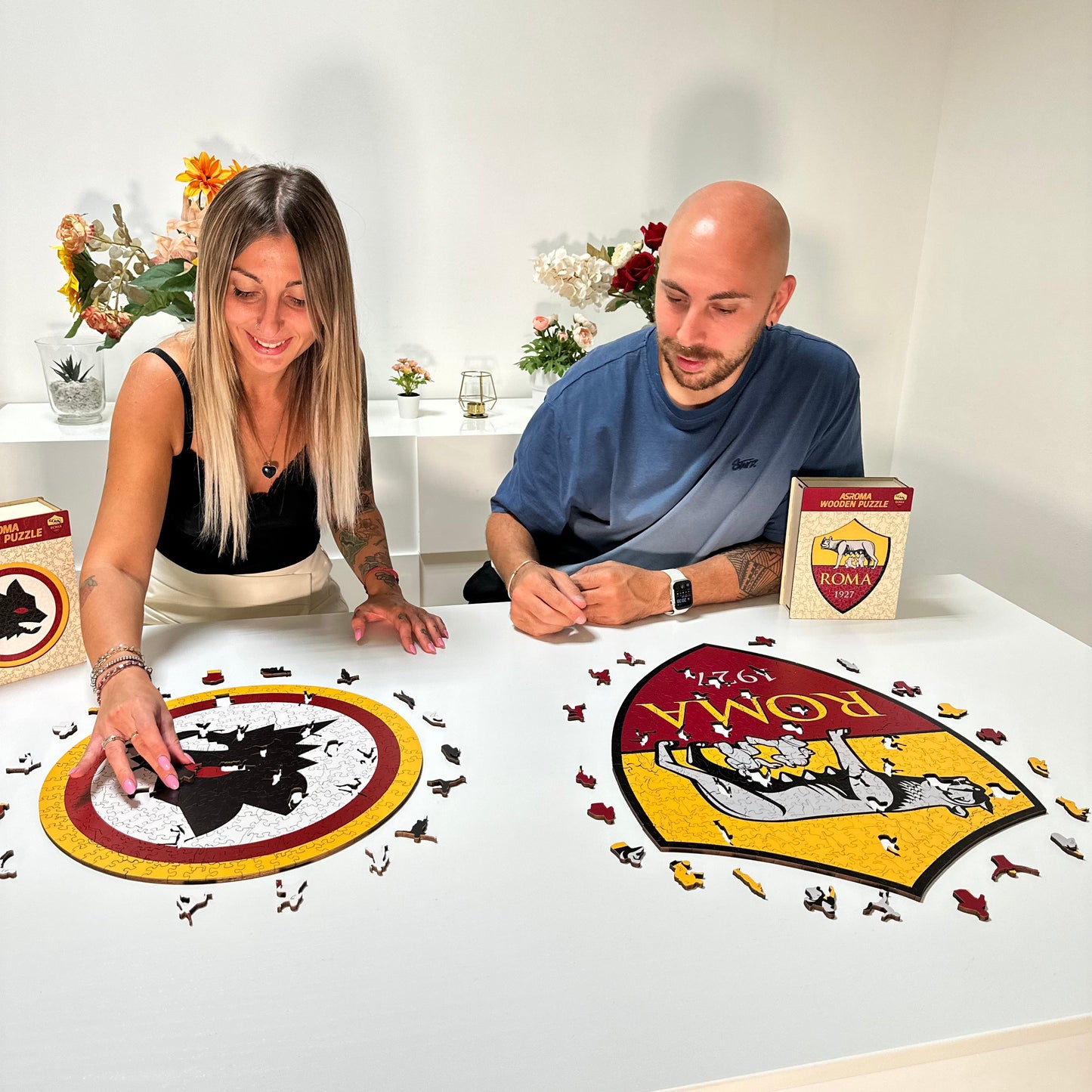 AS Roma® Logo Lupetto - Holzpuzzle