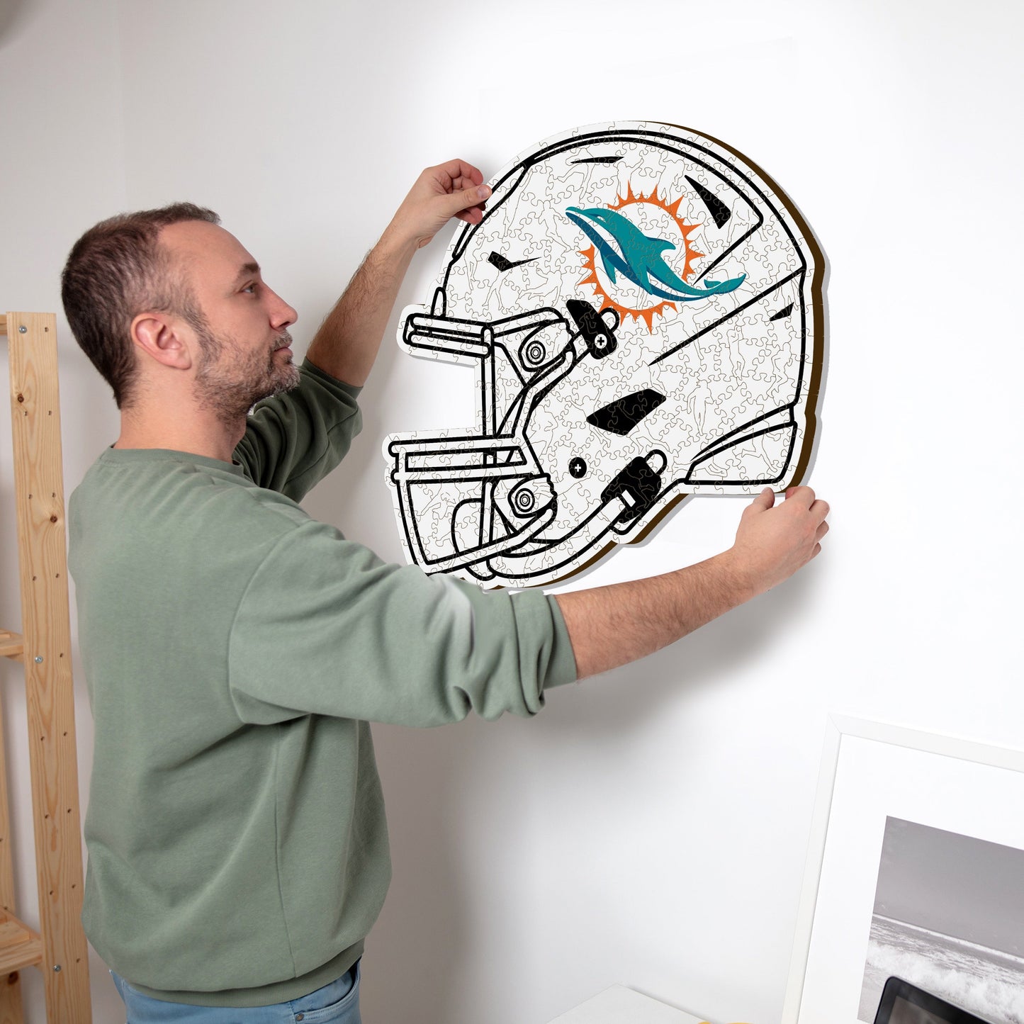 Miami Dolphins™ Helm - Holzpuzzle