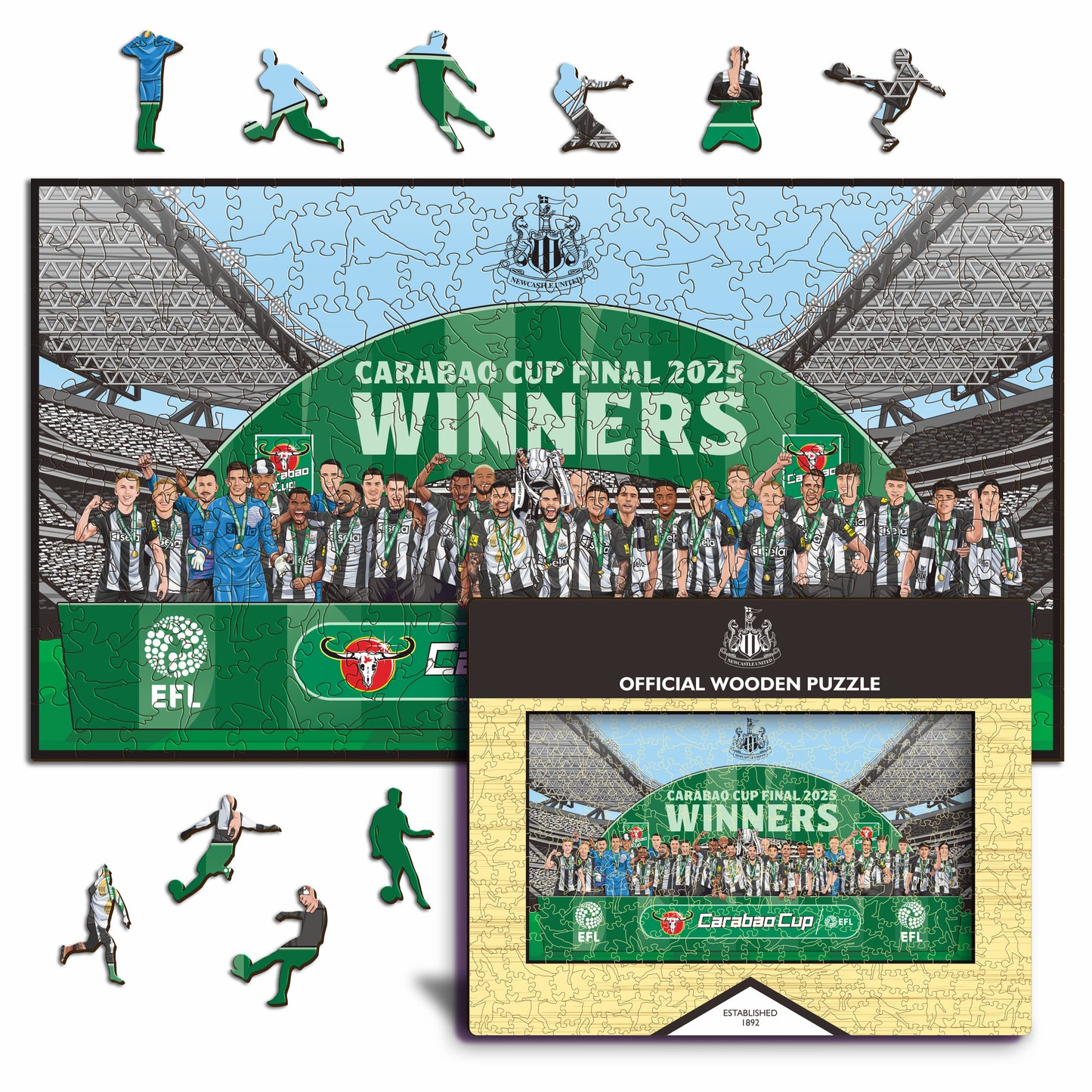 Newcastle United FC® Carabao-Cup 2024/25 Sieger – Holzpuzzle