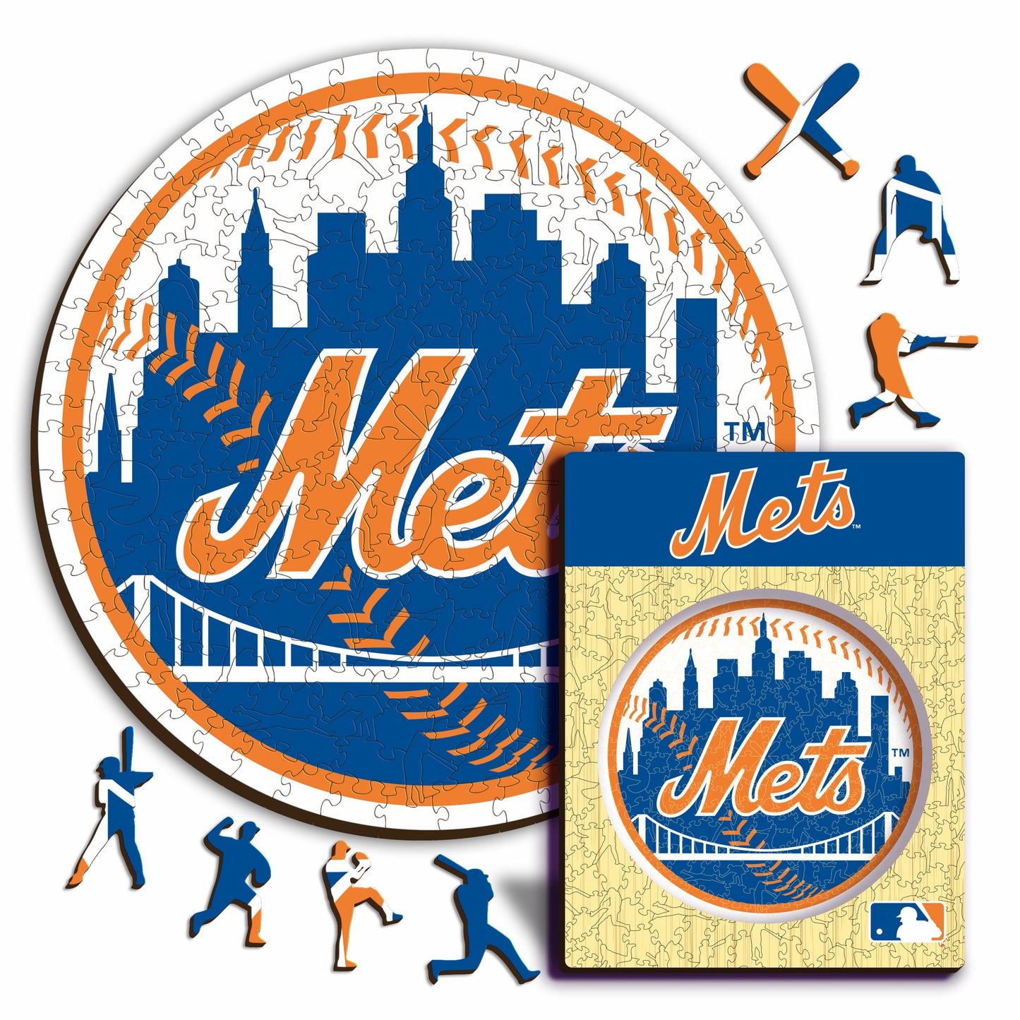 New York Mets™ Logo - Holzpuzzle